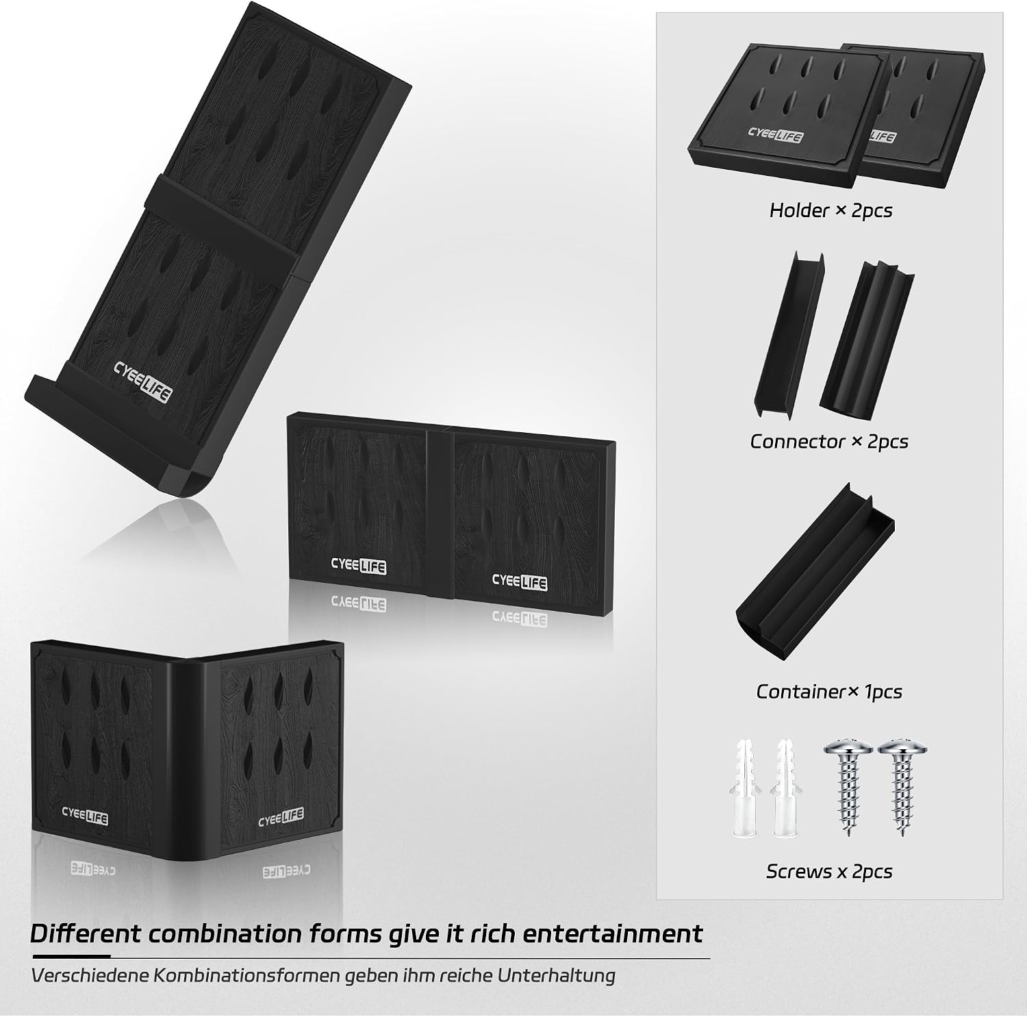 Thumbnail 4 de CyeeLife Plastic Darts Stand & Holder Black for 12 Darts – Assemblable & Detachable Pro Accessories