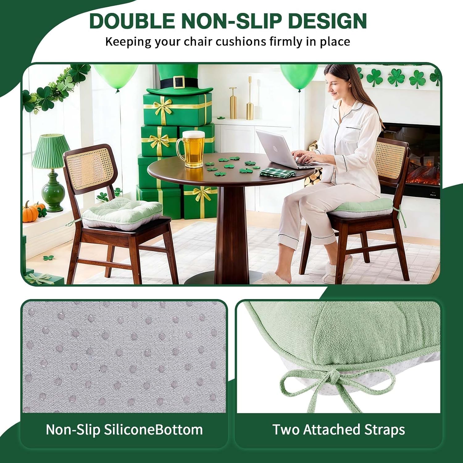 Thumbnail 1 de Betu Chair Cushions 16x16x3.5 Sage Green