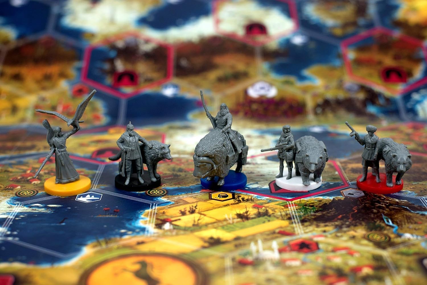 Detalle de Stonemaier Games Scythe – strategiczna gra planszowa dla 1–5 graczy, 90–115 min