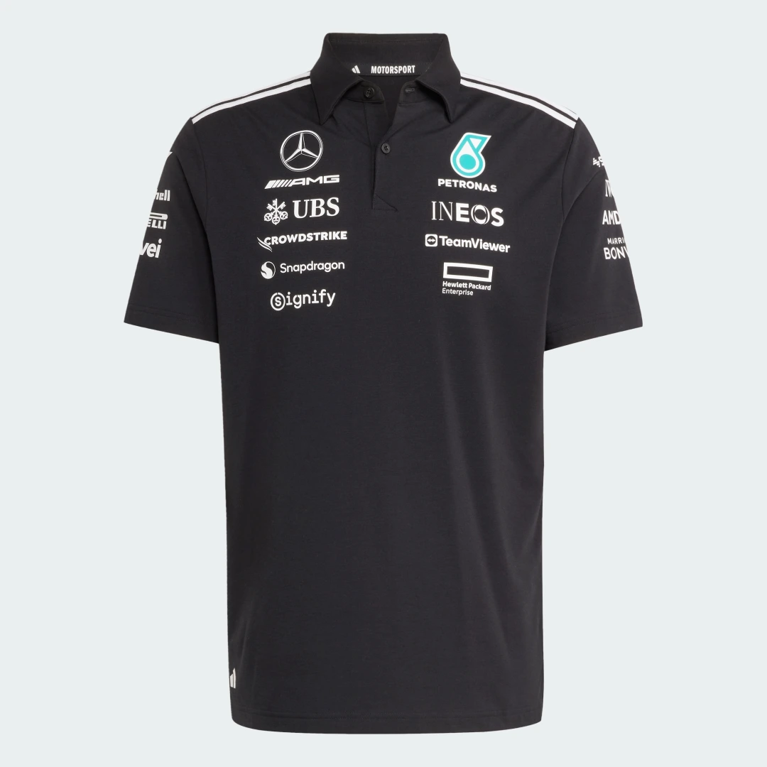 Detalle 2 de Polo Mercedes-AMG Petronas Formula One Team de Adidas – Negro