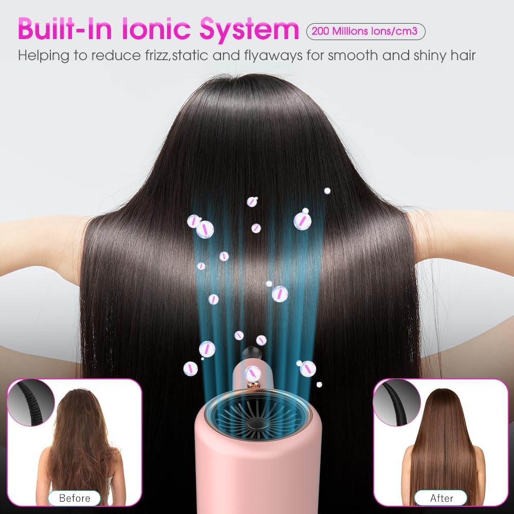 Detalle de Amurhey ionische haardroger 2400 W met diffuser, kam en opvouwbaar ontwerp