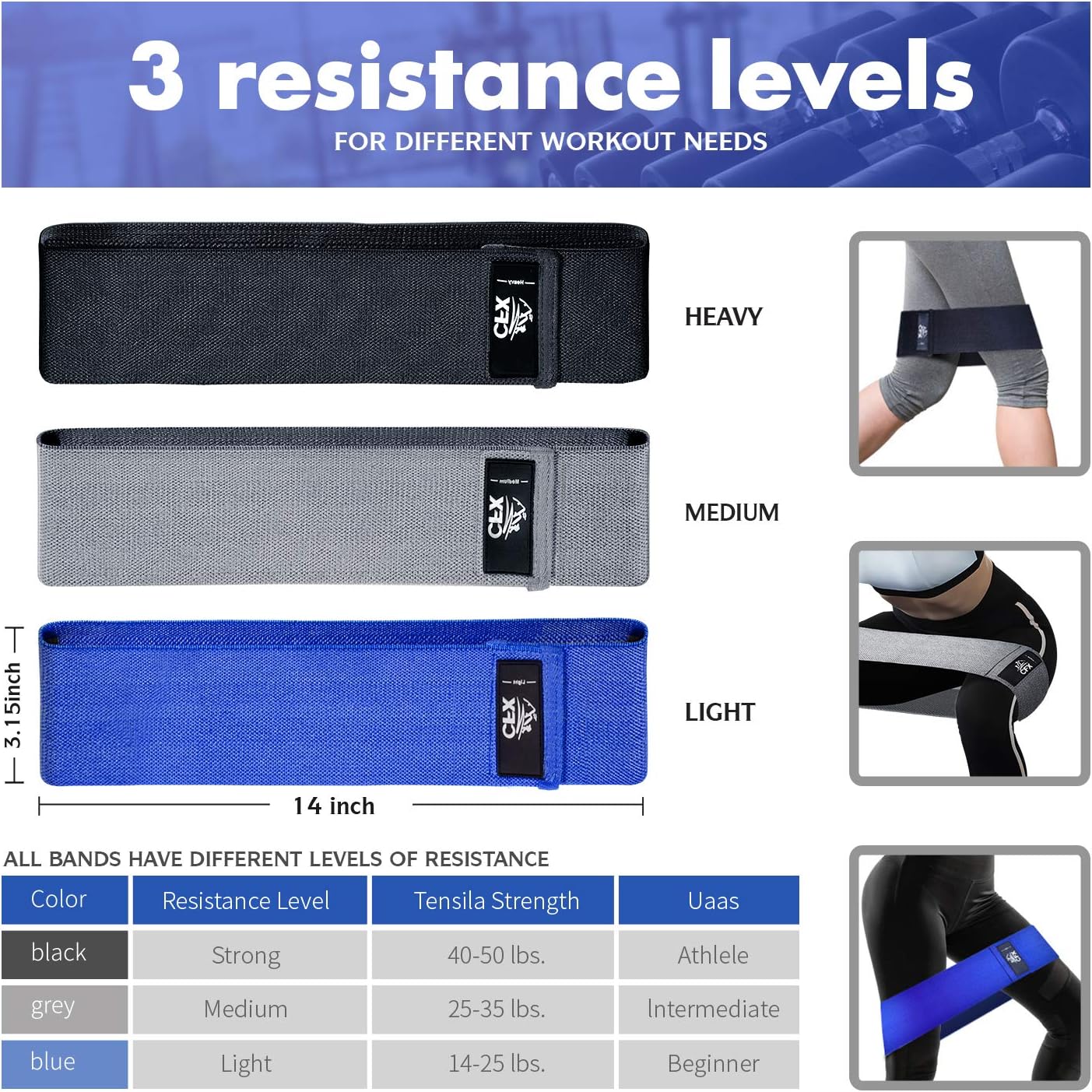 Thumbnail 2 de CFX Fabric Resistance Bands