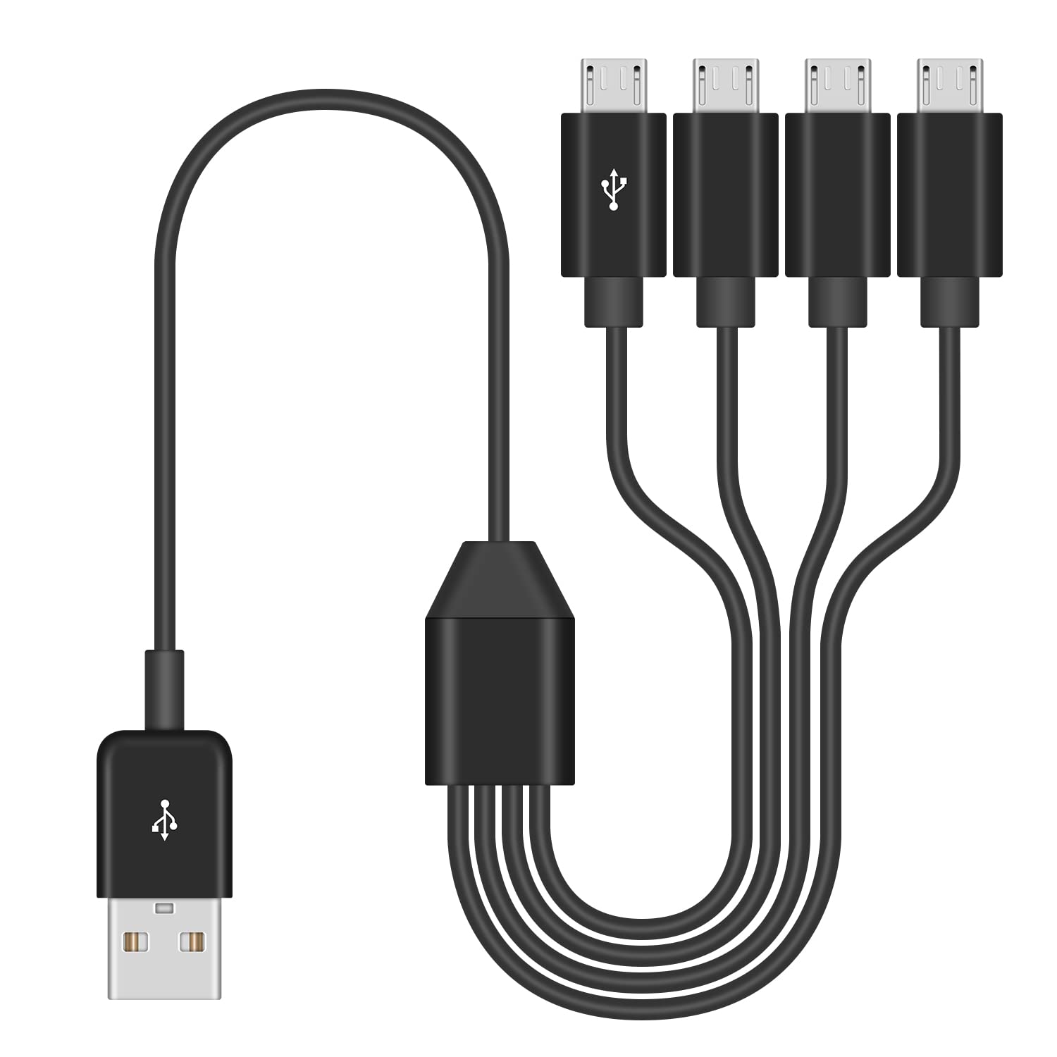 Thumbnail 6 de Duttek 4-in-1 USB Micro USB Charger Cable — 50cm, USB 2.0, 4 Micro USB Ports with 1 Data-Transfer Line