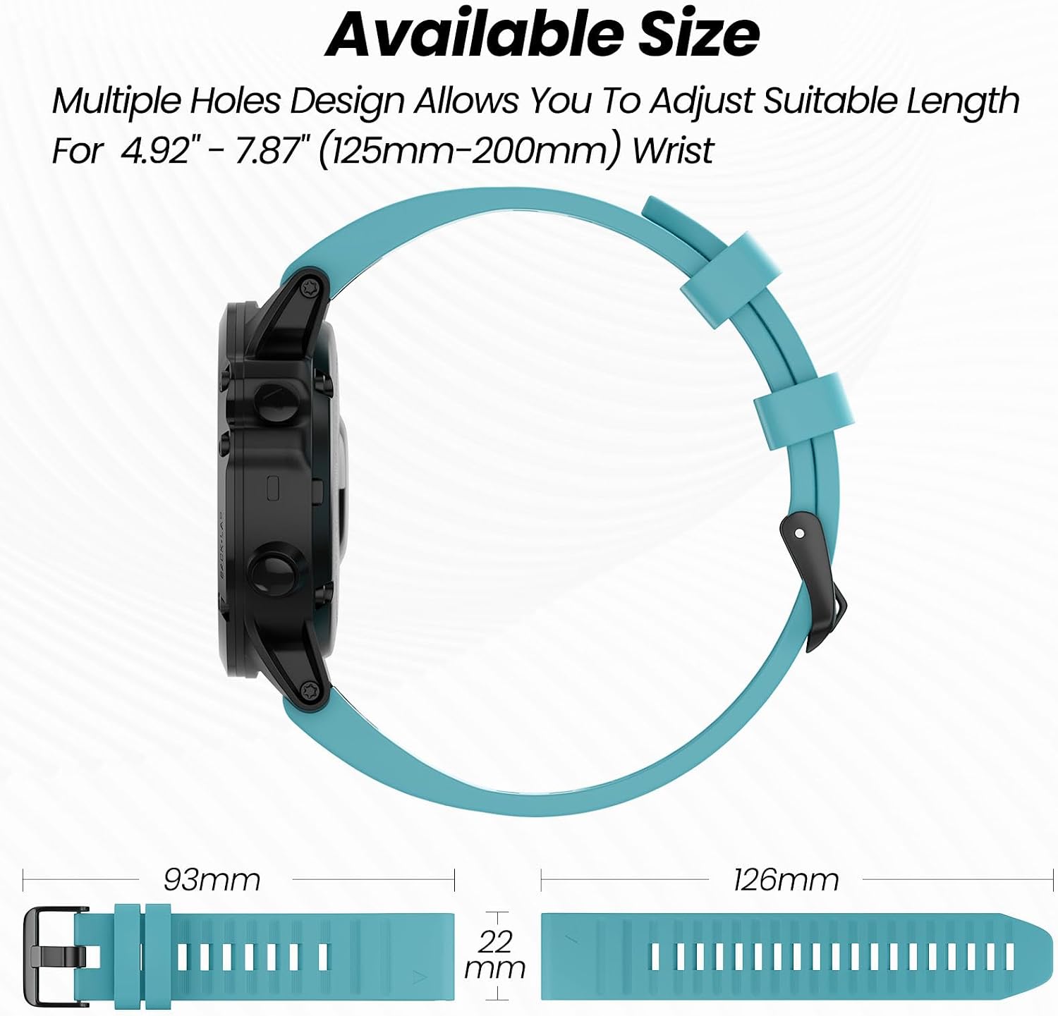 Thumbnail 5 de Tuocal 22mm QuickFit Strap for Garmin Fenix 8
