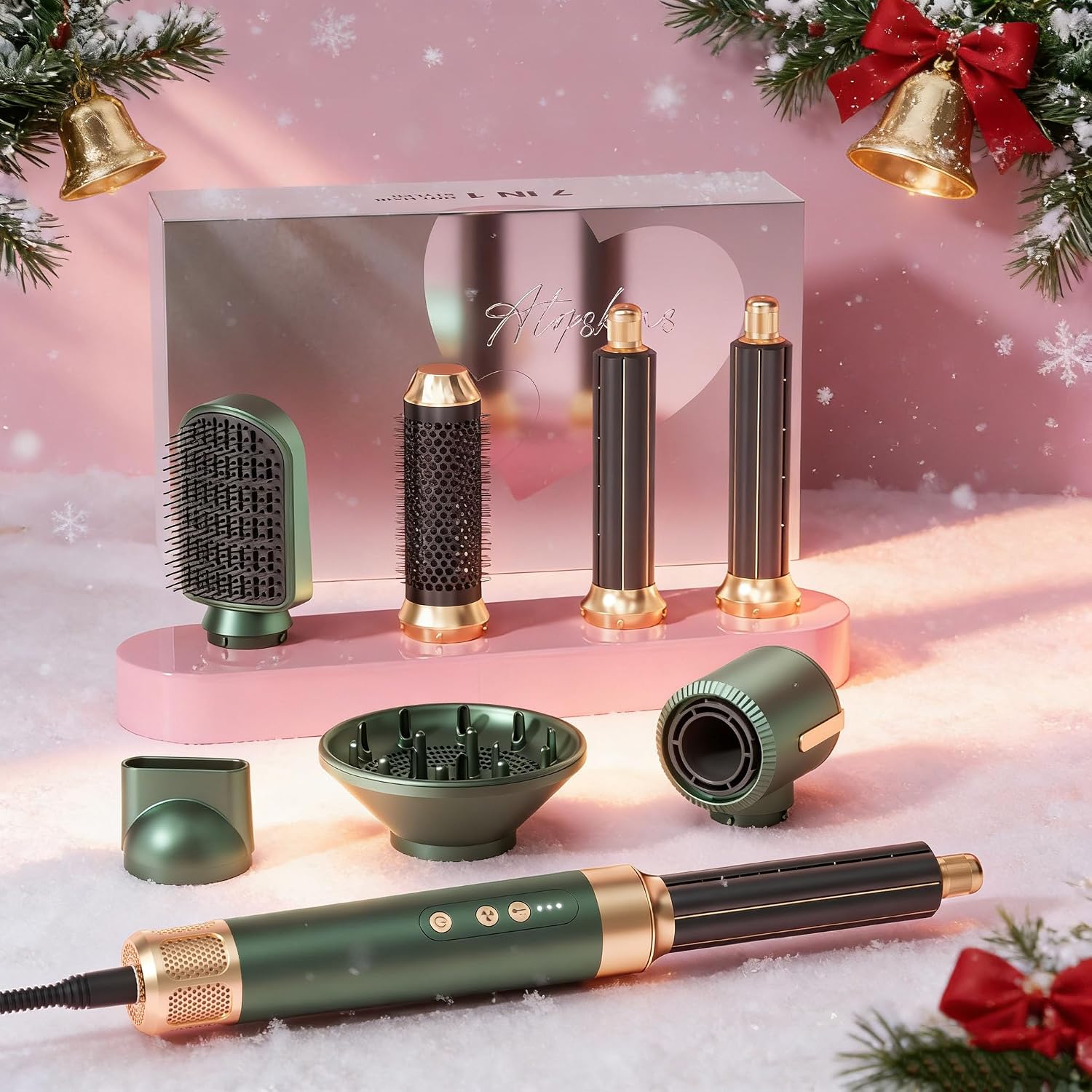Thumbnail 1 de Atopskins 7-in-1 Airstyler Pro – Warmluftbürste Set mit Diffusor, Glätteisen & Lockenaufsatz