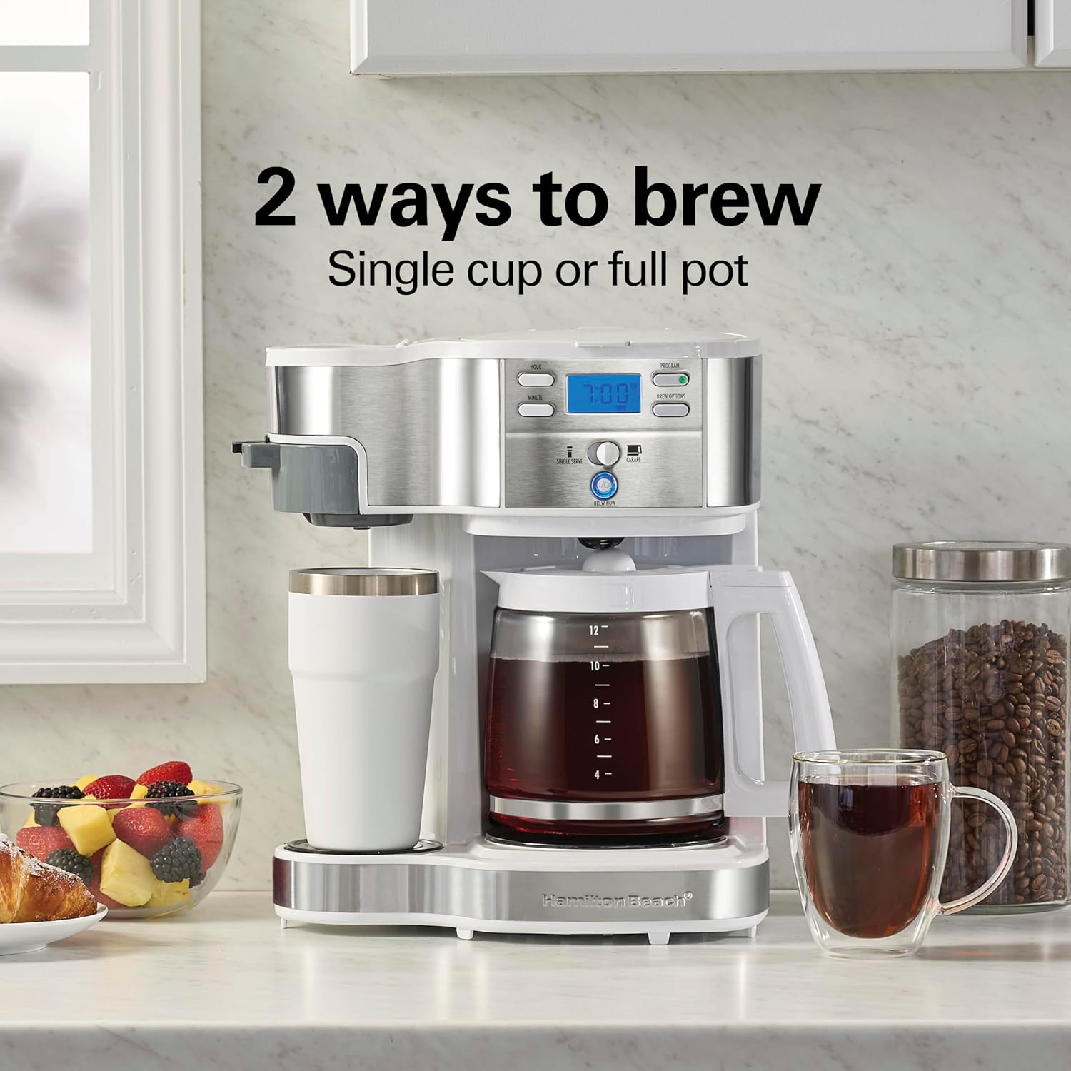 Detalle de Hamilton Beach 49933 12-Cup & Single‑Serve Coffee Maker