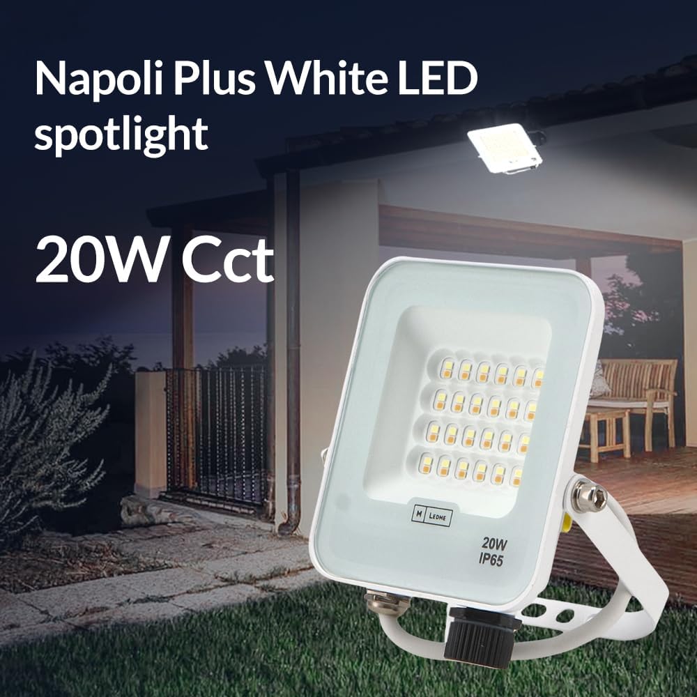 Thumbnail 2 de M Ledme Napoli Plus Faretto Proiettore LED 20W IP65 – Luce Dimmerabile da 3000K a 6000K
