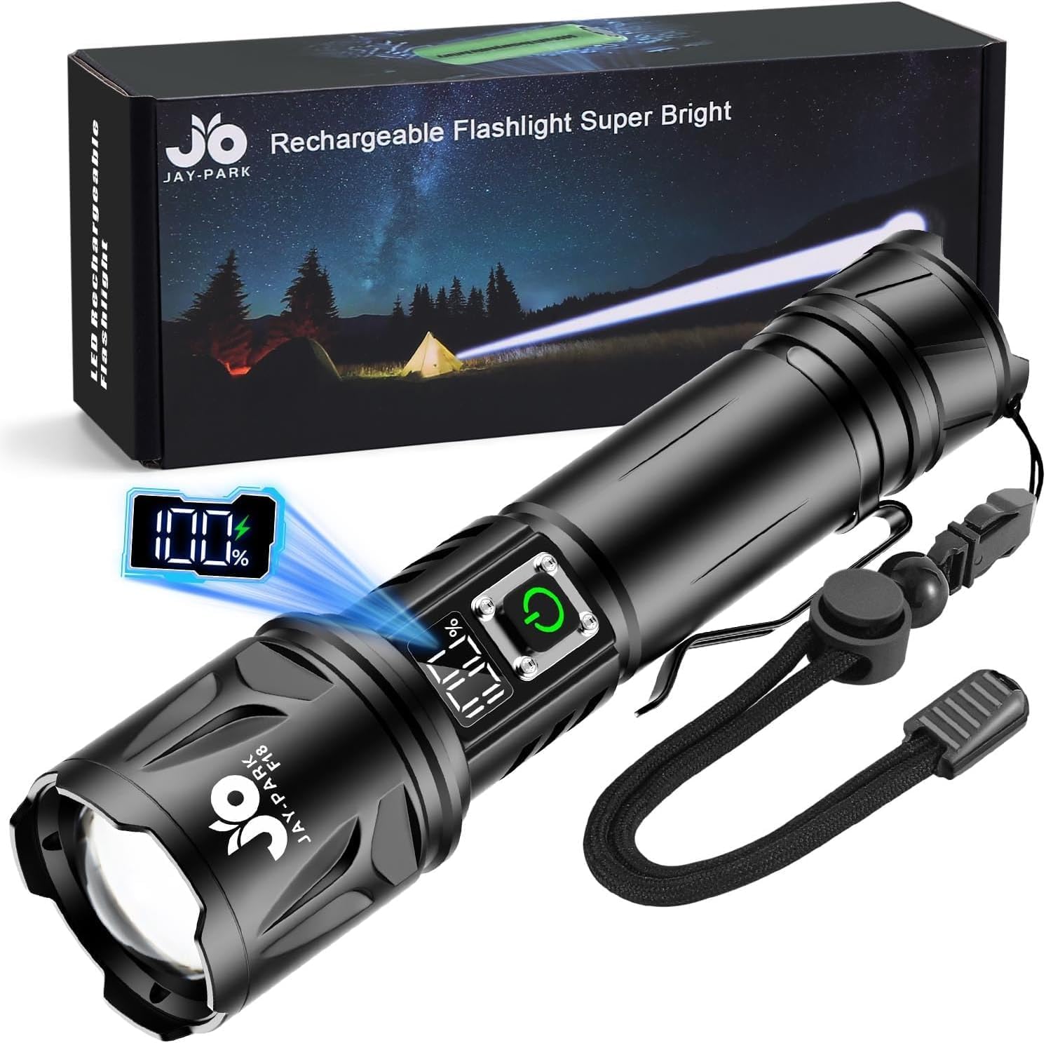 Detalle de JAY-PARK Lampe Torche LED Ultra Puissante 1 000 000 Lumens