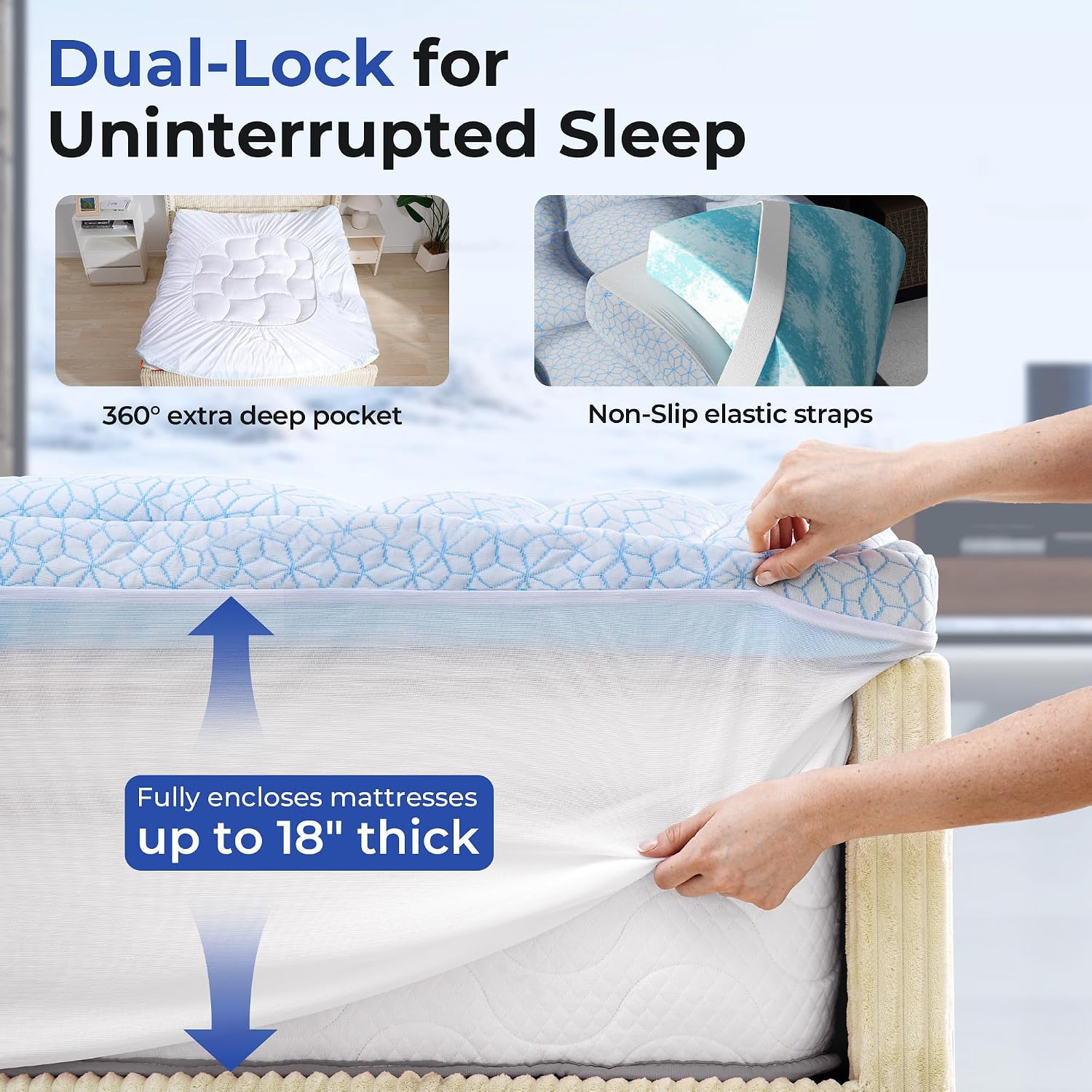 Detalle 2 de HOMRELEXA Mattress Topper, 4-Inch