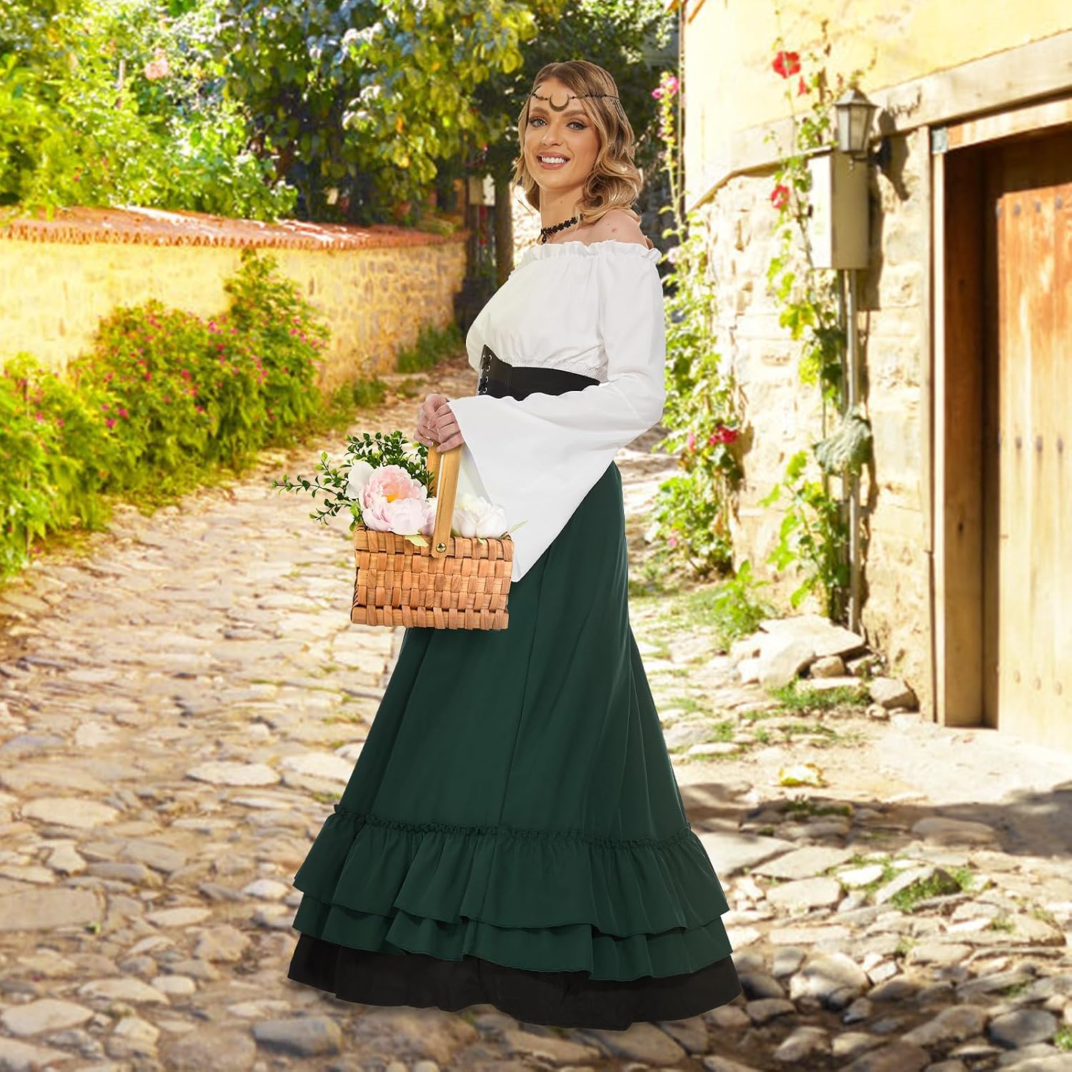 Thumbnail 6 de JONRRYIN Mittelalter Kleid XXL