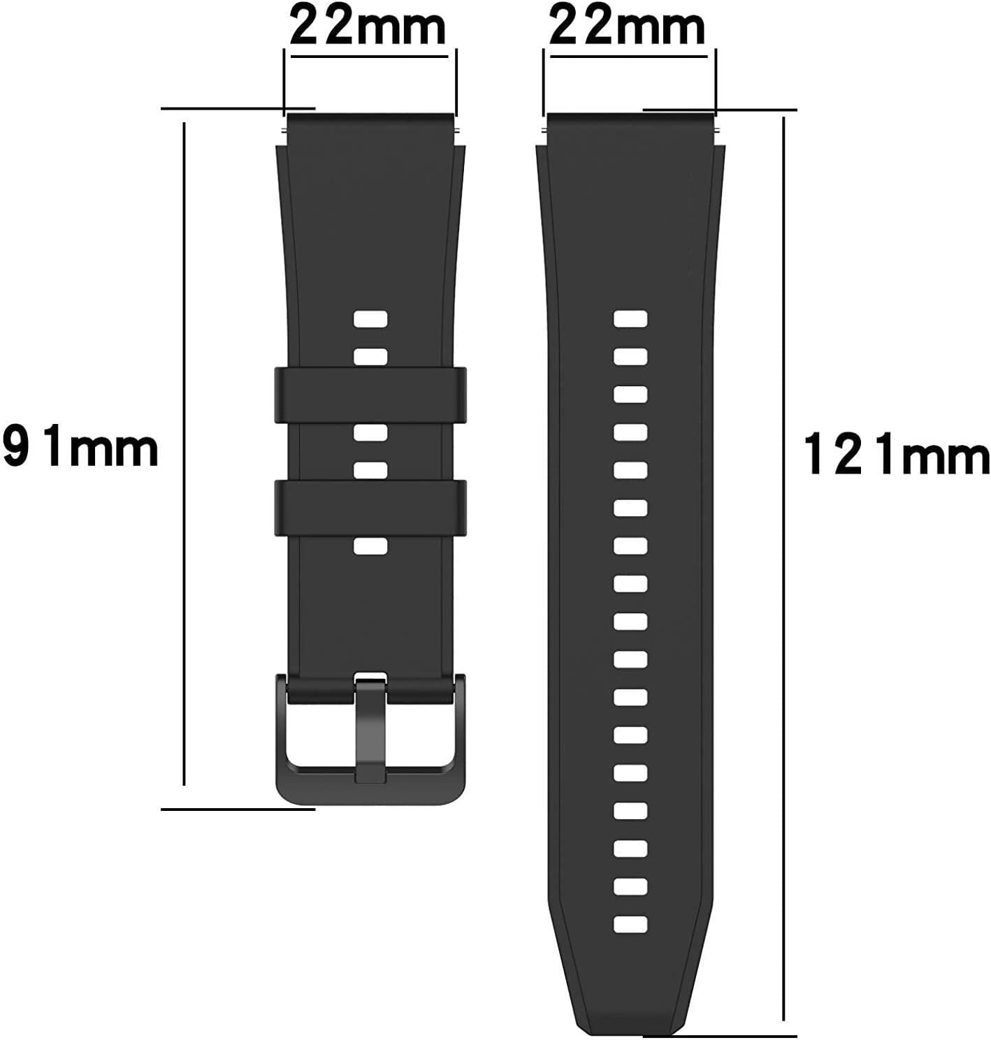 Thumbnail 2 de Silikon-Uhrenarmband für Huawei Watch GT2 46mm (22mm) – kompatibel mit GT2 Pro/GT3/GT3 Pro/GT2 Pro/GT Runner 46mm