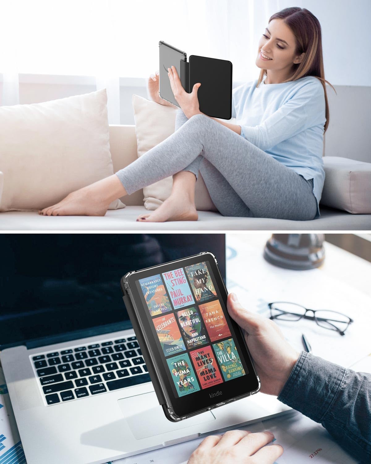 Thumbnail 6 de MoKo SA569P Kindle-hoes voor 7-inch Paperwhite met transparante TPU-achterkant