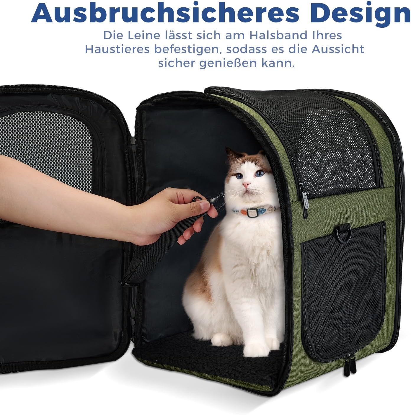 Detalle de apollo walker HundeRucksack und KatzenRucksack für Kleine Haustiere – Gepolsterter Rückenstütze, belüfteter Tierrucksack 2–15 kg