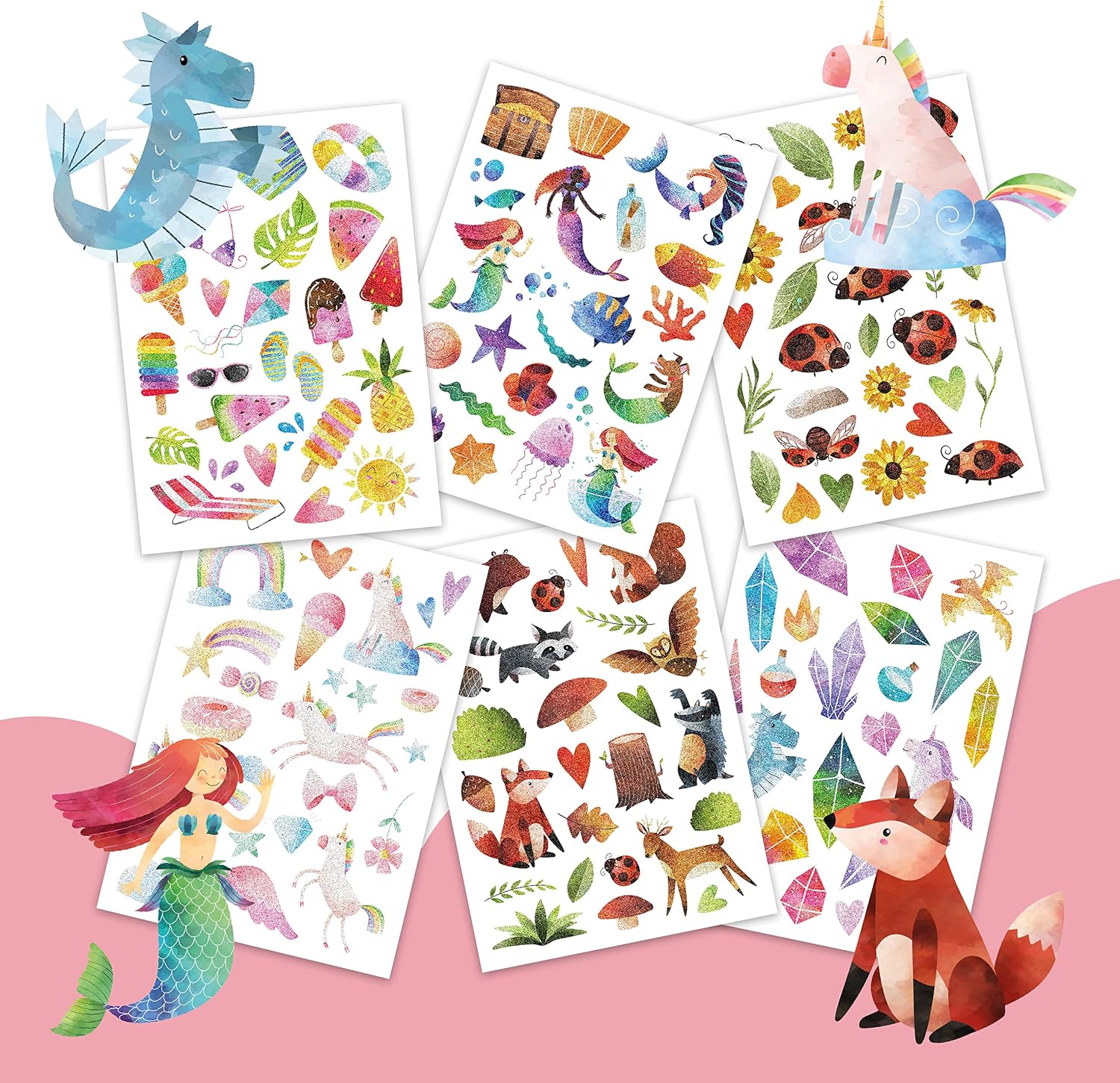 Detalle 1 de Papierdrachen Kinder Metallic-Tattoos 100 Stück