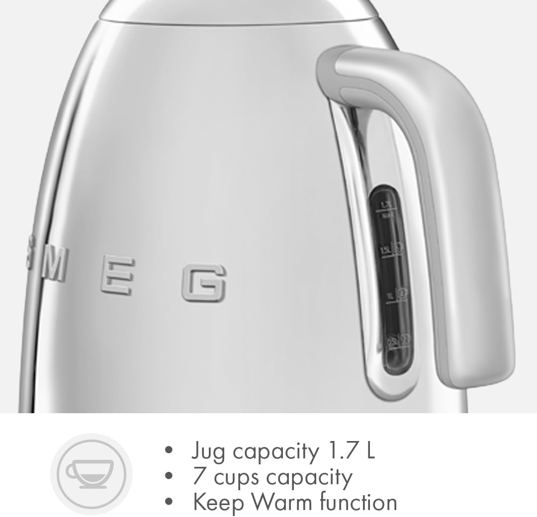Detalle 2 de Smeg 50's Retro Style KLF04SSUS Variable Temperature Kettle, 1.7 L