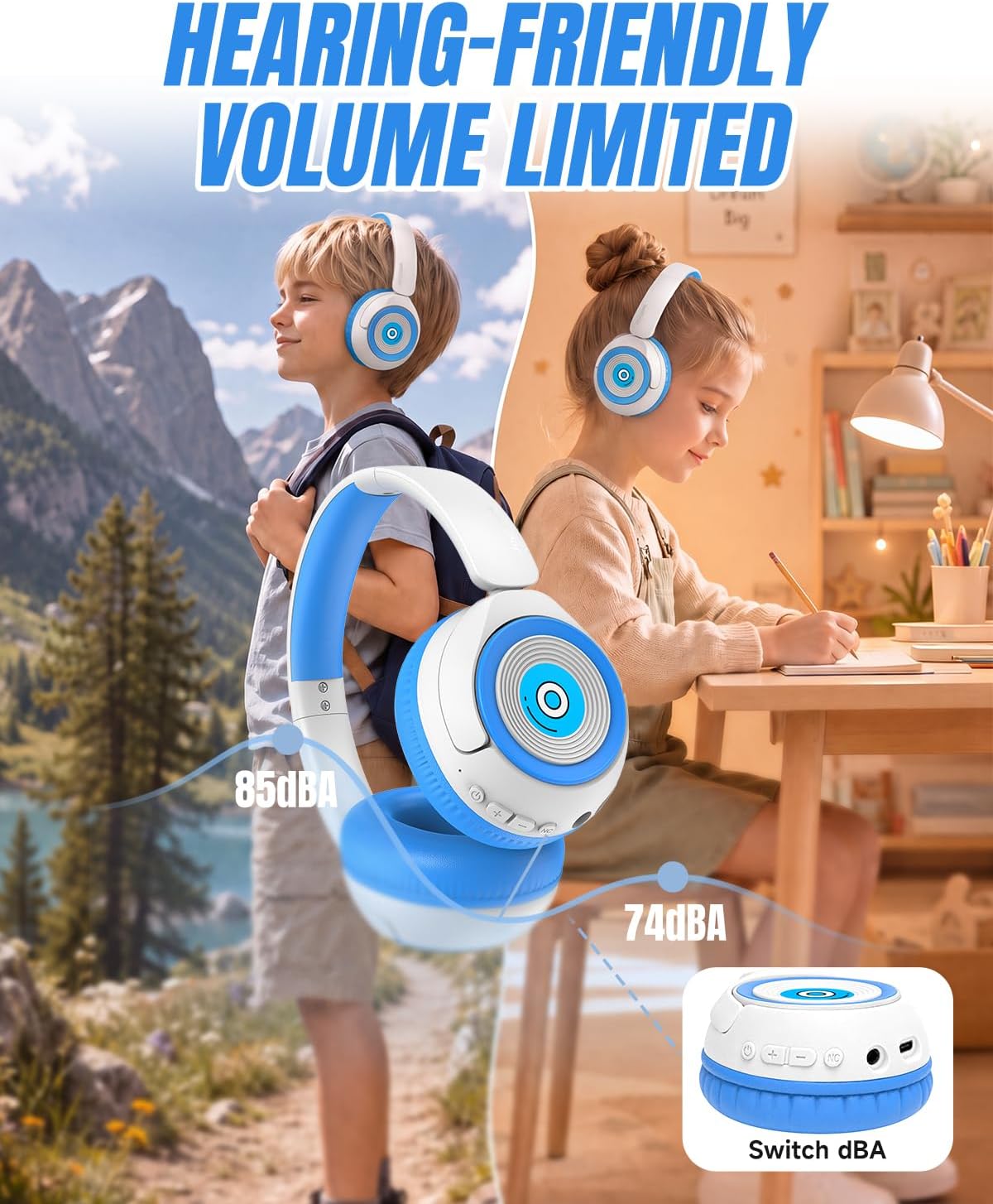 Detalle 2 de JoySpark Kids Bluetooth Headphones T2