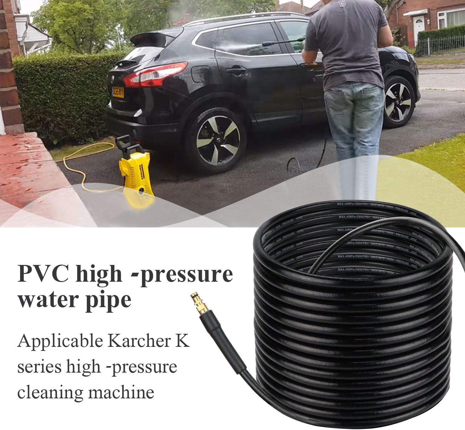 Detalle 2 de 10 m High Pressure Washer Hose 5800PSI