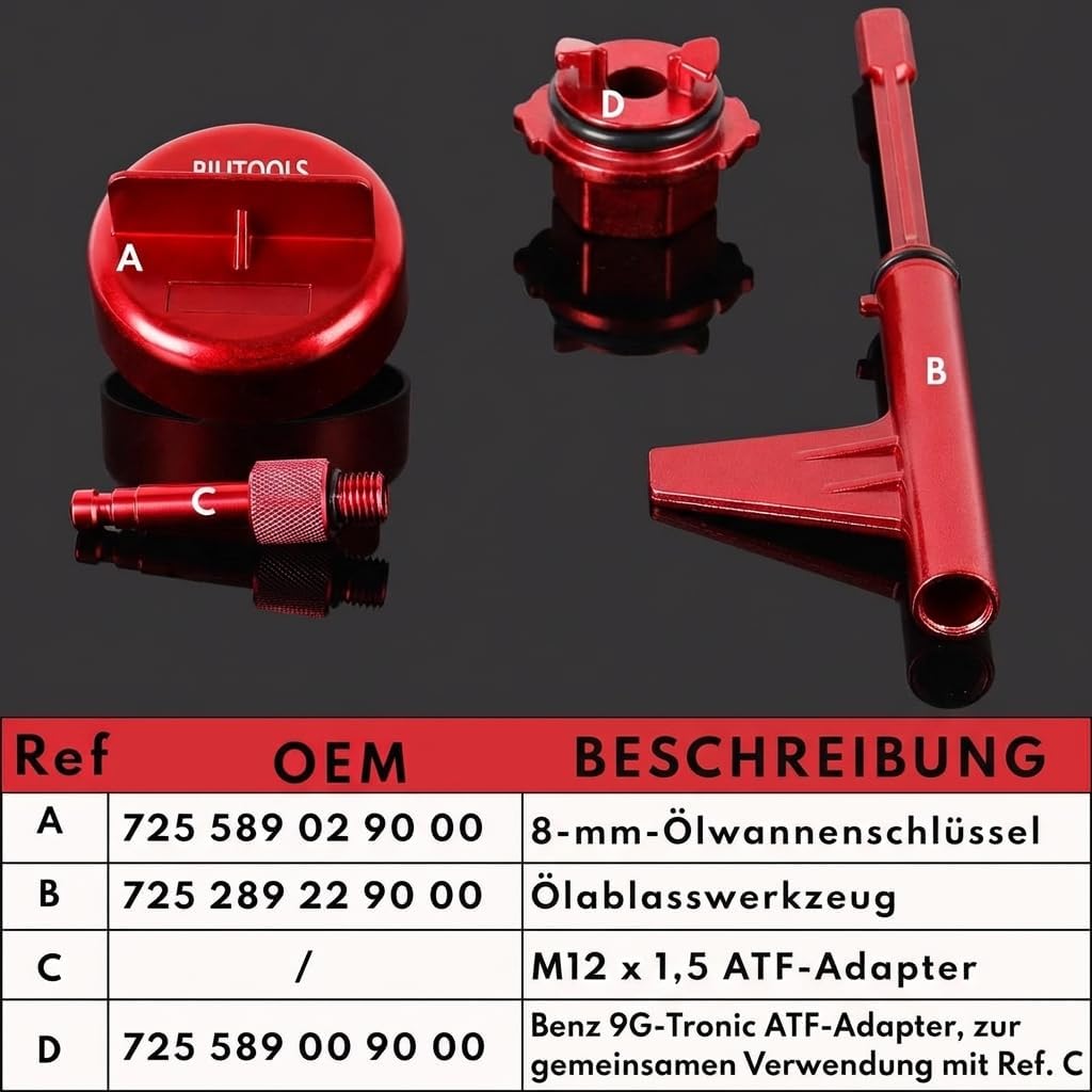 Thumbnail 6 de BILITOOLS Mercedes 9G Tronic Werkzeug – ATF Befülladapter-Set für Mercedes 722.9 & 725.0