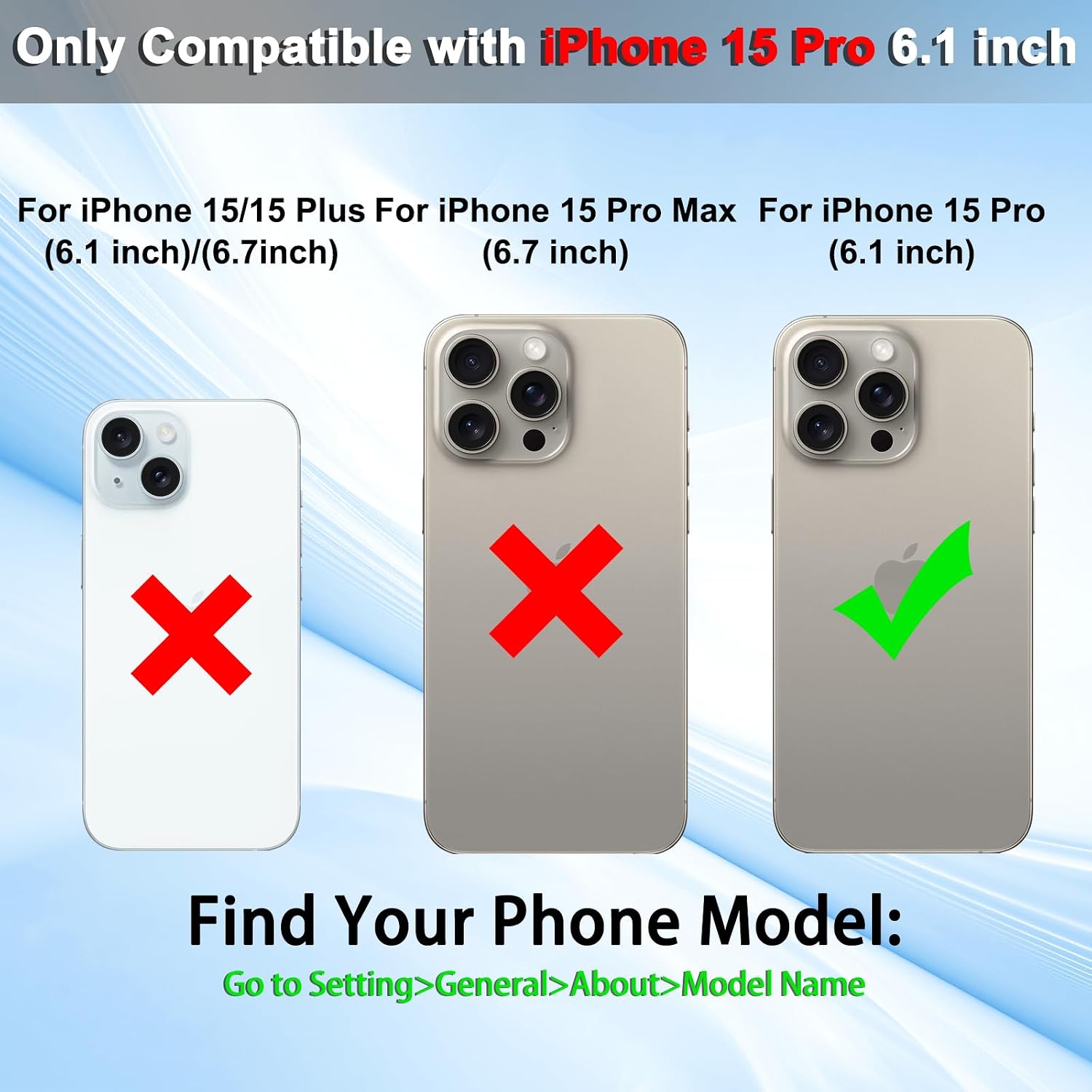 Detalle 2 de VANAVAGY Wallet Case for iPhone 15 Pro