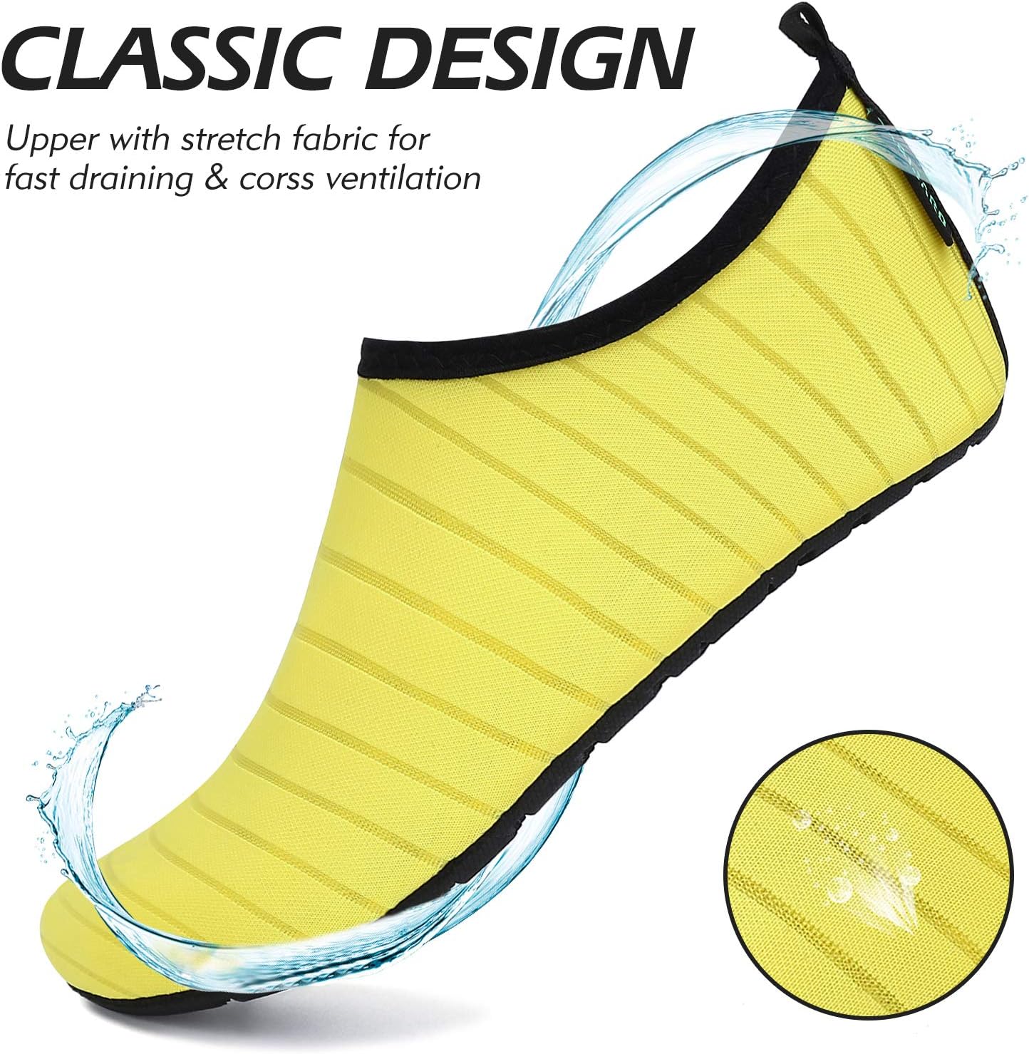 Detalle de SAGUARO Kinder Badeschuhe (21–35 EU) – rutschfeste Schnell-Trockner für Pool, Strand & Outdoor