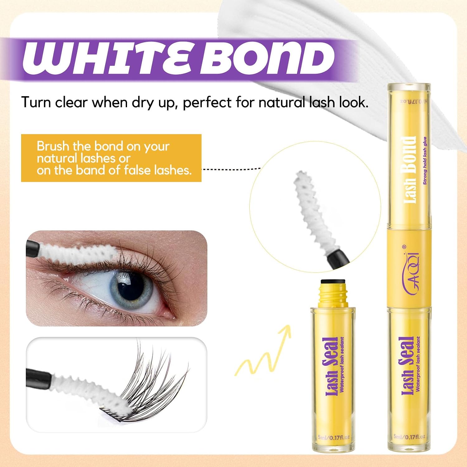 Detalle de GAQQI Lash Bond and Seal Waterproof 10ml