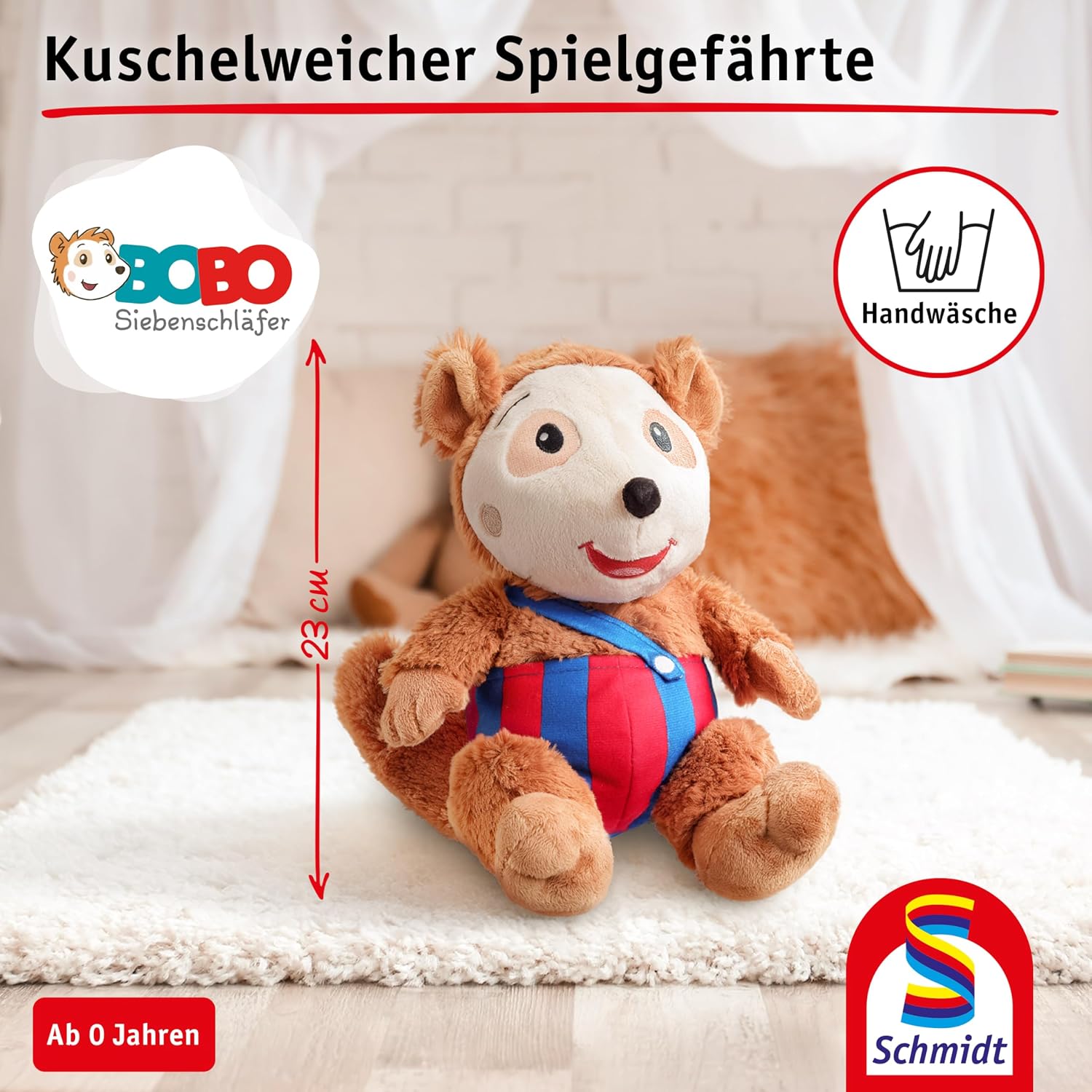 Thumbnail 1 de Schmidt 42253 Bobo Siebenschläfer Plüschfigur, 23 cm – kuscheliger Begleiter aus der Kindheitslit.