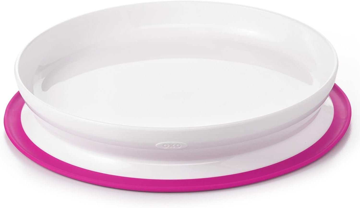 Detalle de OXO Tot FDOX61120800 くっつくシンプルプレート ピンク 吸盤付きシリコーン食器