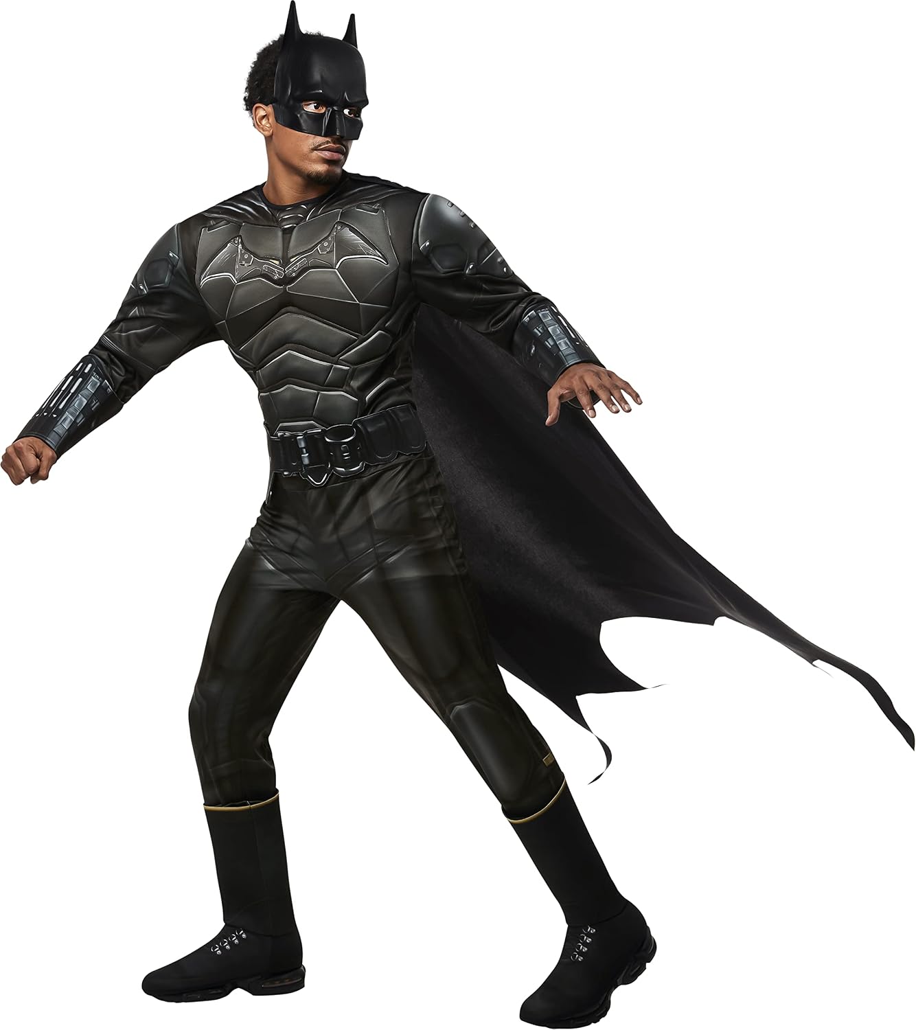 Detalle 2 de Rubies The Batman Adult Costume, XL Padded Jumpsuit with Detachable Cape