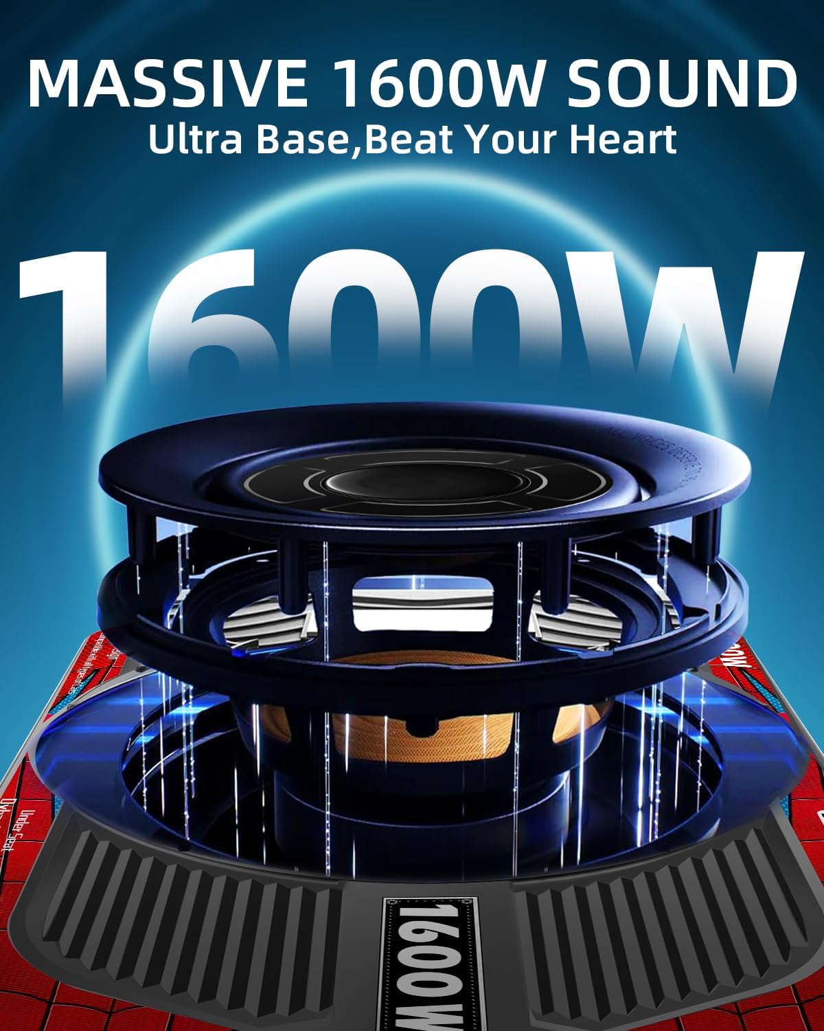 Detalle de SUBPULSIX 1600W Slim Underseat Subwoofer and Amp Package