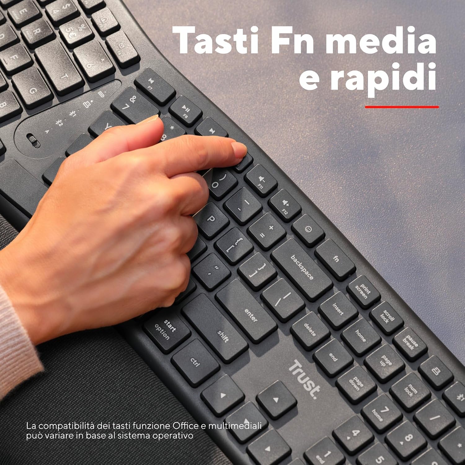 Thumbnail 5 de Trust Arvia Tastiera Ergonomica Wireless
