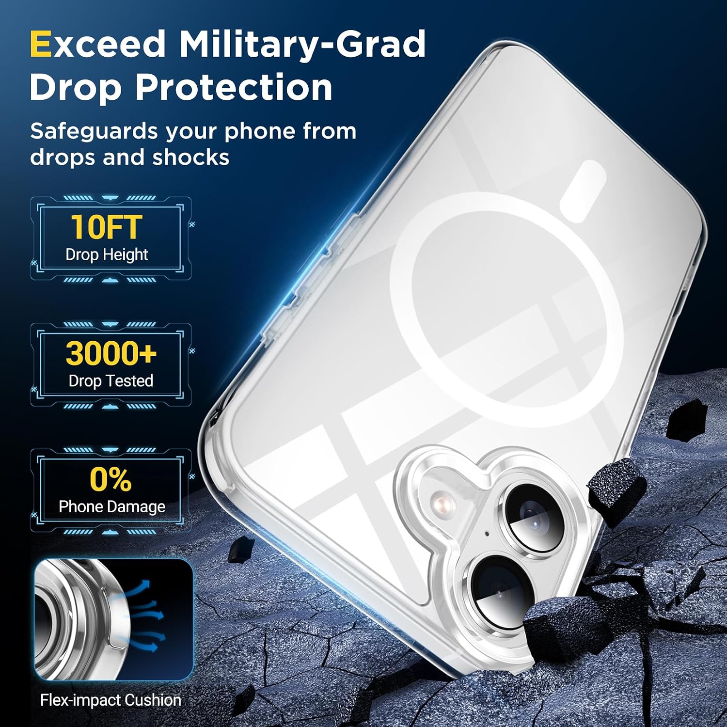 Thumbnail 2 de SPIDERCASE for iPhone 17 Case with Magnetic Clear Case and 2 Tempered Glass Screen Protectors