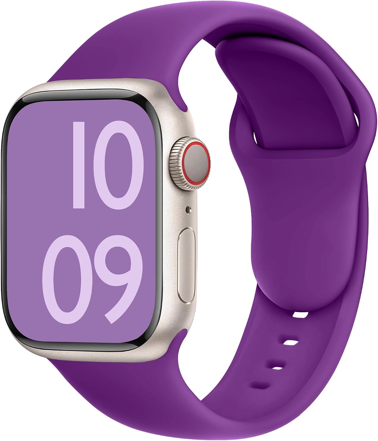 Detalle de Cinturino ELETTRONEO C1A per Apple Watch: silicone elastico e fibbia in acciaio per tutti i modelli dal Series 1 al Ultra 3