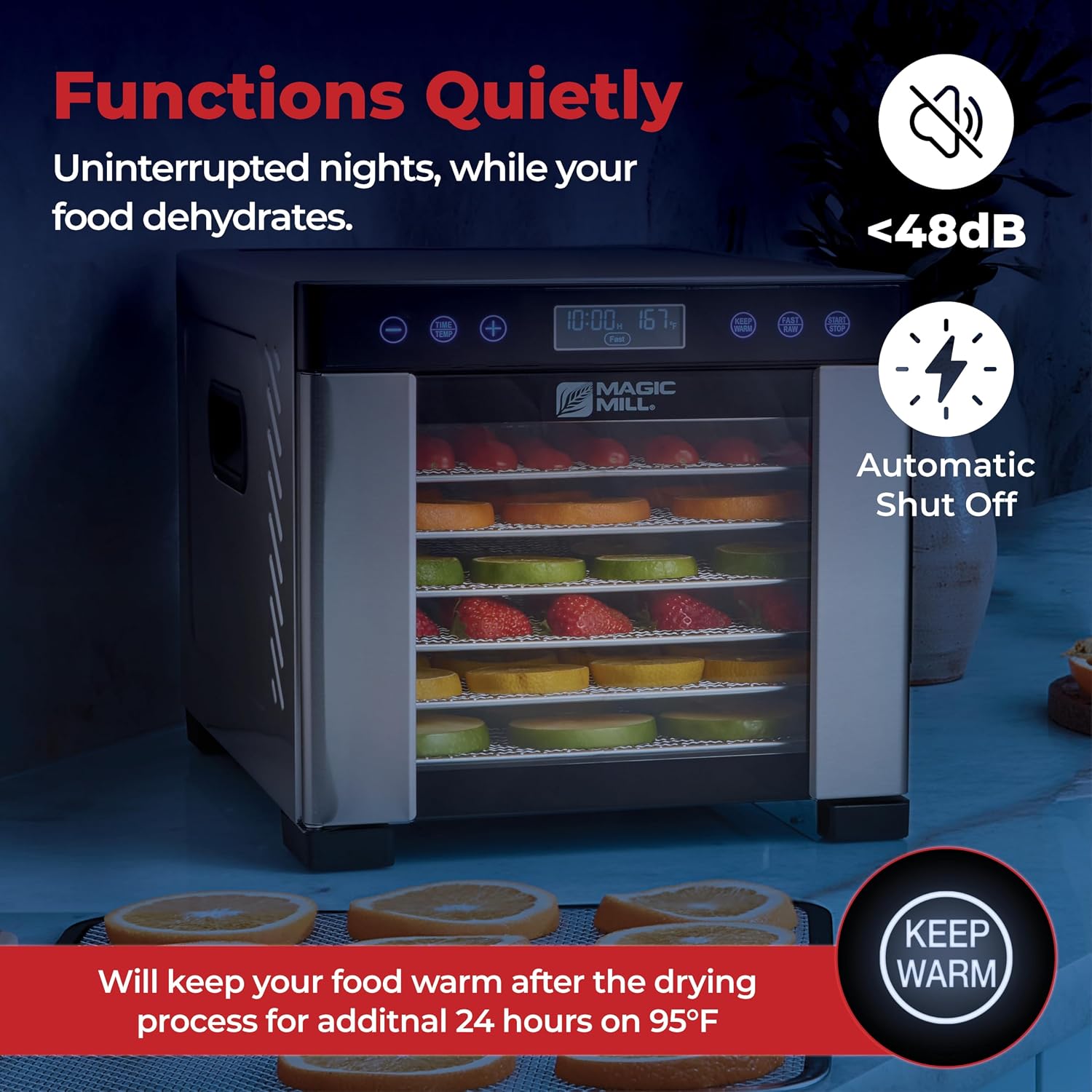 Thumbnail 6 de Magic Mill Food Dehydrator with Stainless Steel Trays