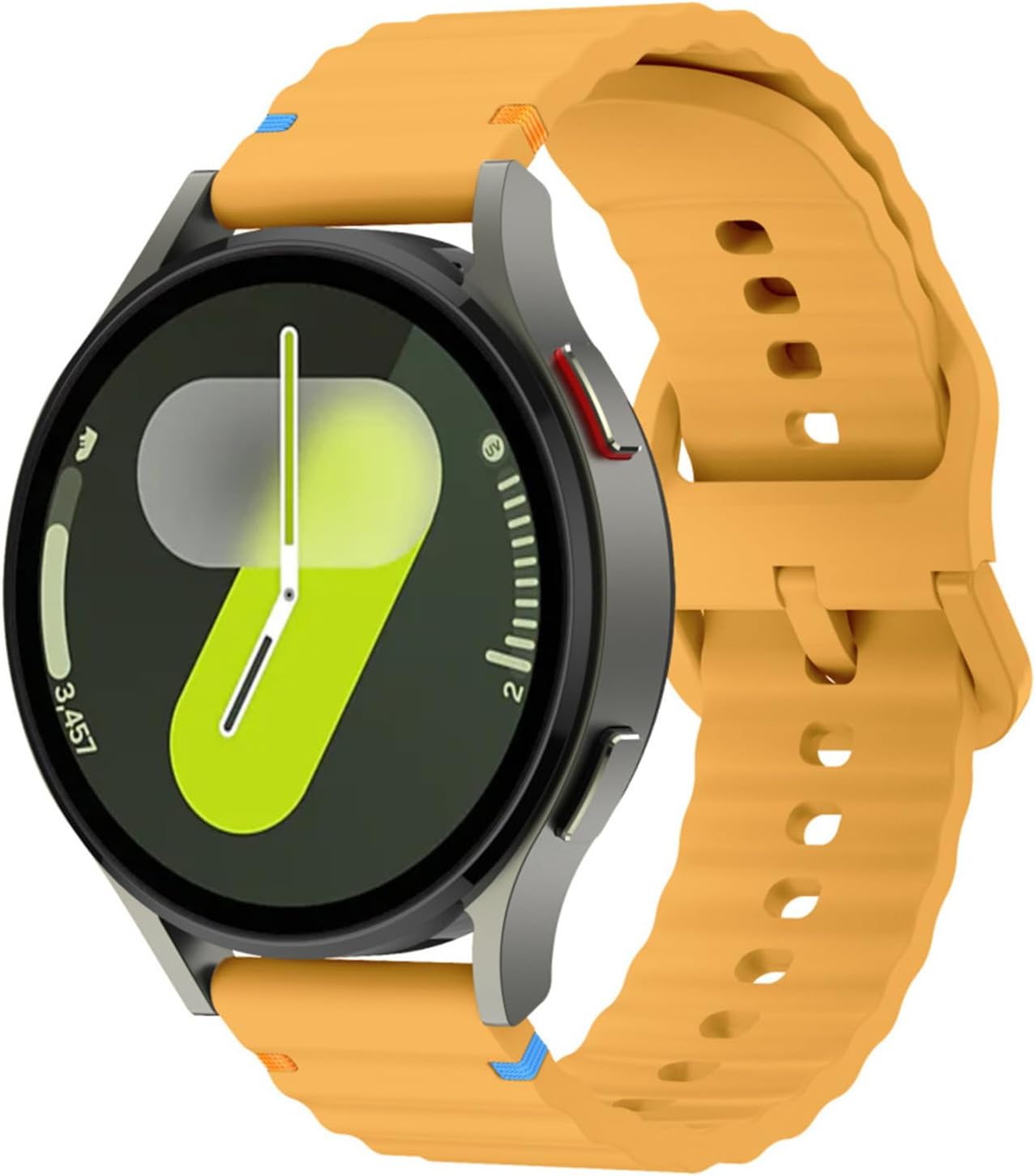 Detalle de Aieero Silicone Sport Band for Samsung Galaxy Watch 4/5/6/7 and FE: 20mm Quick-Release Strap