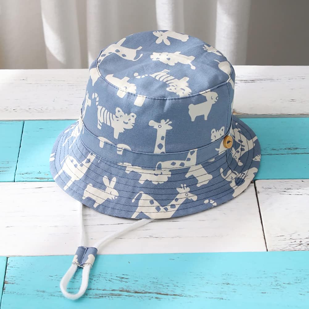 Detalle de Malaxlx Kids Bucket Sun Hat: Cute Print, UPF50+ Protection for Summer