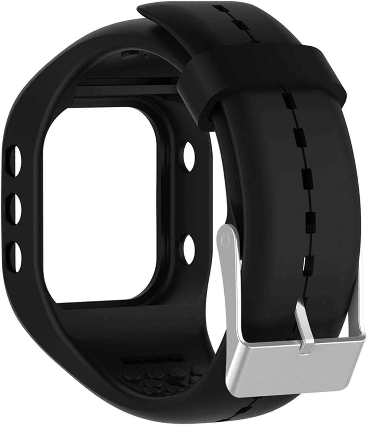 Detalle de Huwokxix Silicone Watch Strap for Polar A300 – Adjustable, Breathable Replacement Band