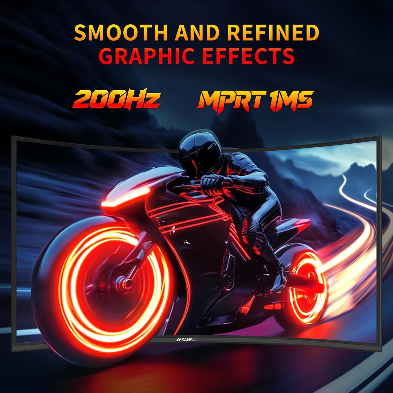 Thumbnail 3 de SANSUI ES-G27C1Q 27-Inch Curved WQHD Gaming Monitor, 200Hz, FreeSync