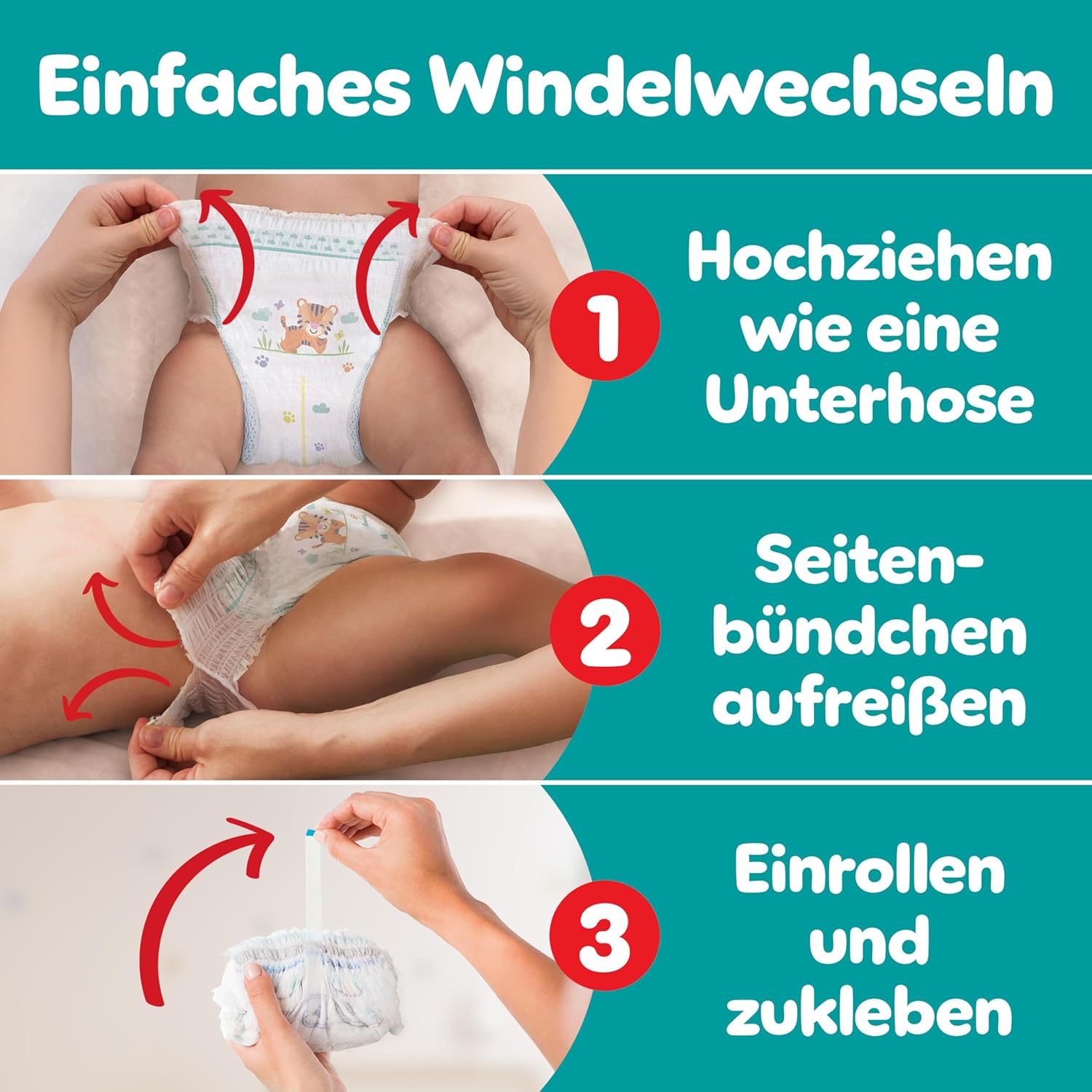 Thumbnail 5 de Pampers Baby-Dry Pants Größe 7 – 148 Stück, 15 kg+, 360° auslaufsichere Passform
