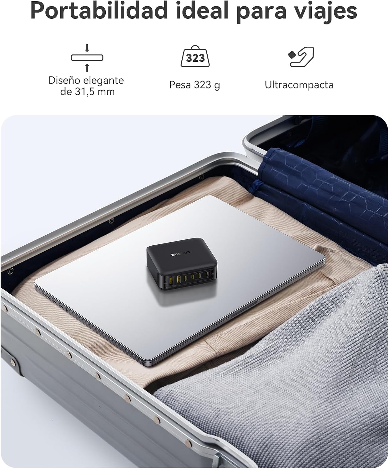 Thumbnail 5 de Baseus Cargador USB C 120W estación 6 puertos