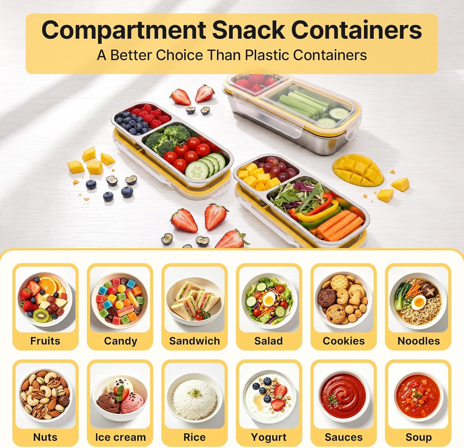 Thumbnail 2 de HestiaSnax Stainless Steel Snack Containers