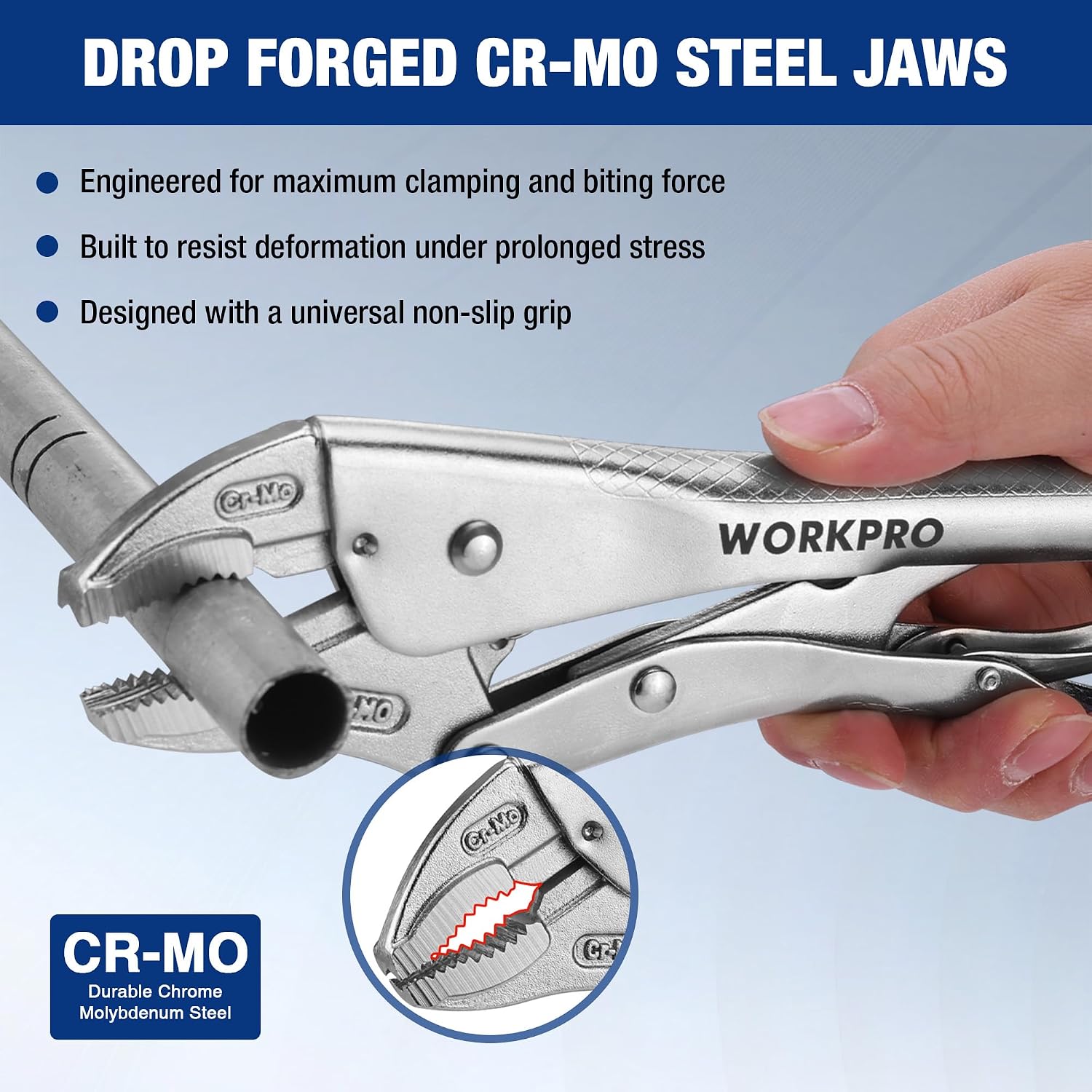 Detalle 2 de WORKPRO Locking Pliers, 10-Inch