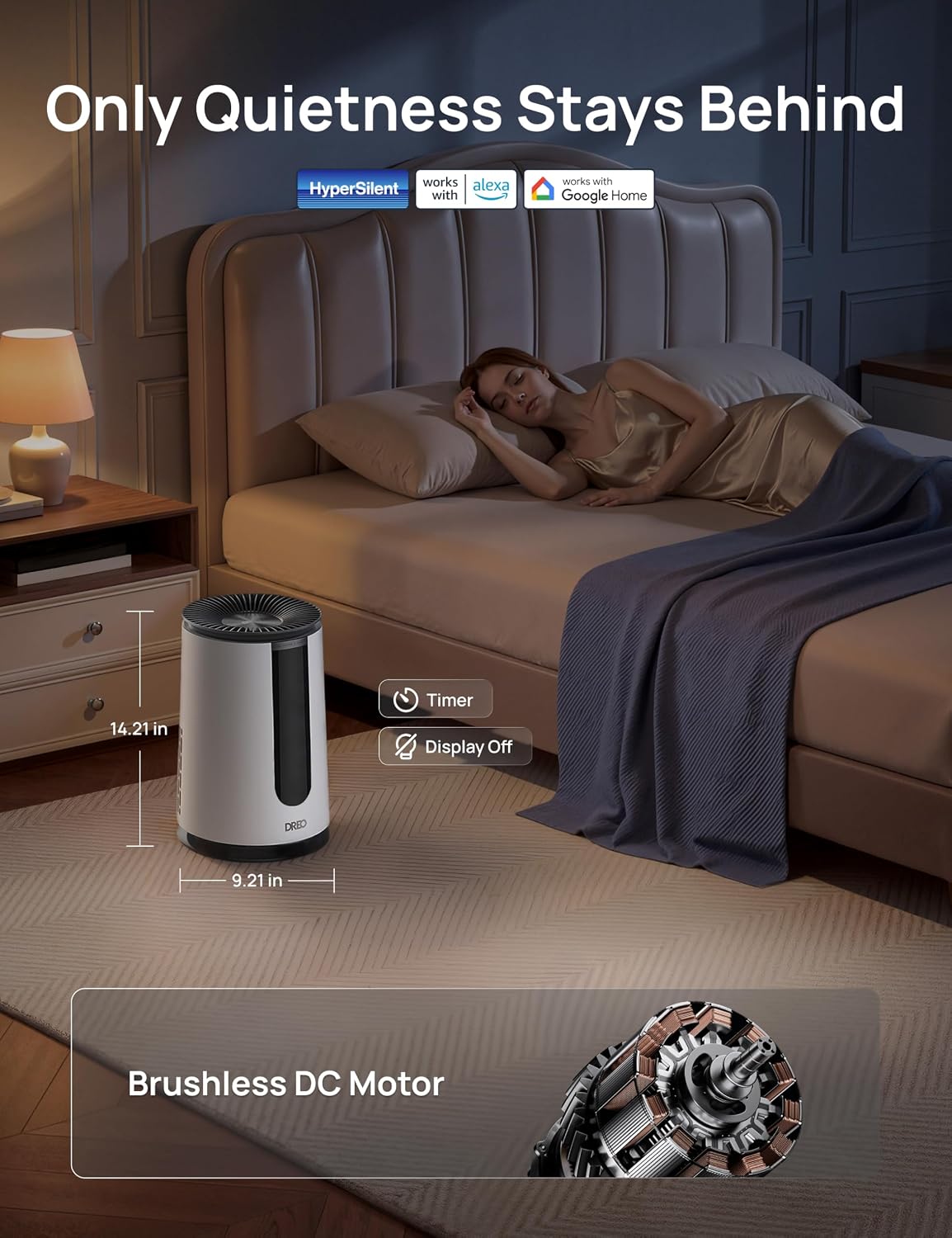 Detalle de DREO 338S DR-HAP008S Smart Air Purifier with PM2.5 Monitor and Wi-Fi