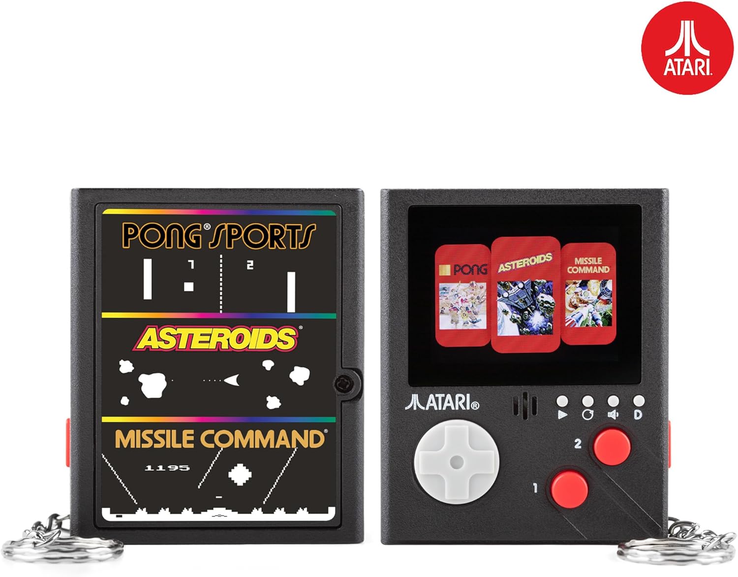 Thumbnail 3 de Thumbs Up Official Atari Cartridge Handheld Mini Arcade Console with 3 Games (Pong Sports, Asteroids & Missile Command)