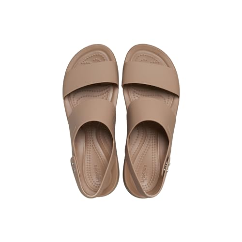 Detalle 2 de Crocs Mujer Brooklyn Low Wedge Sandalia – Latte/Mushroom, 39/40 EU
