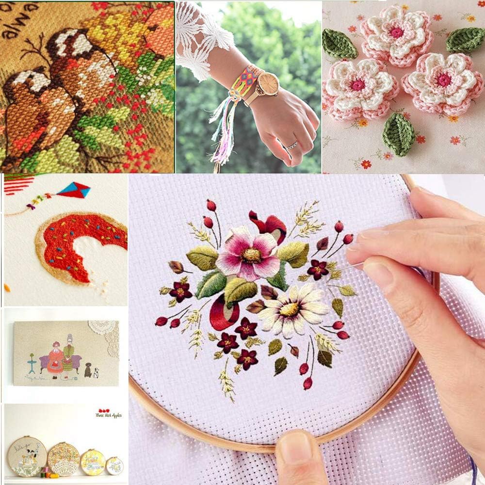Thumbnail 4 de AUERVO Embroidery Threads 50 Skeins Pack – Rainbow Embroidery Floss with Free Needles and Accessories