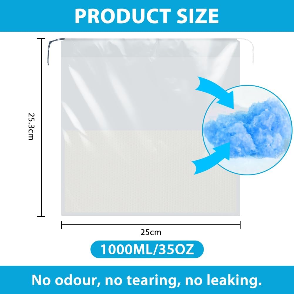 Thumbnail 1 de AOGOE — Lot de 20 sacs à vomi jetables étanches super absorbants (1000 mL)