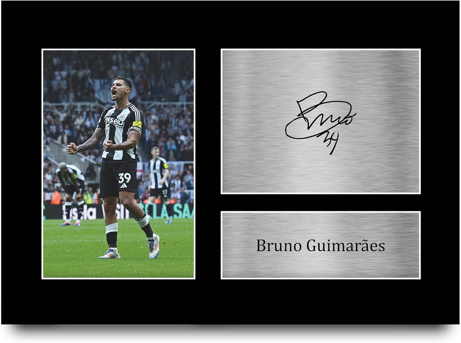 Thumbnail 6 de Bruno Guimaraes Newcastle United signed autograph A4 portrait picture print