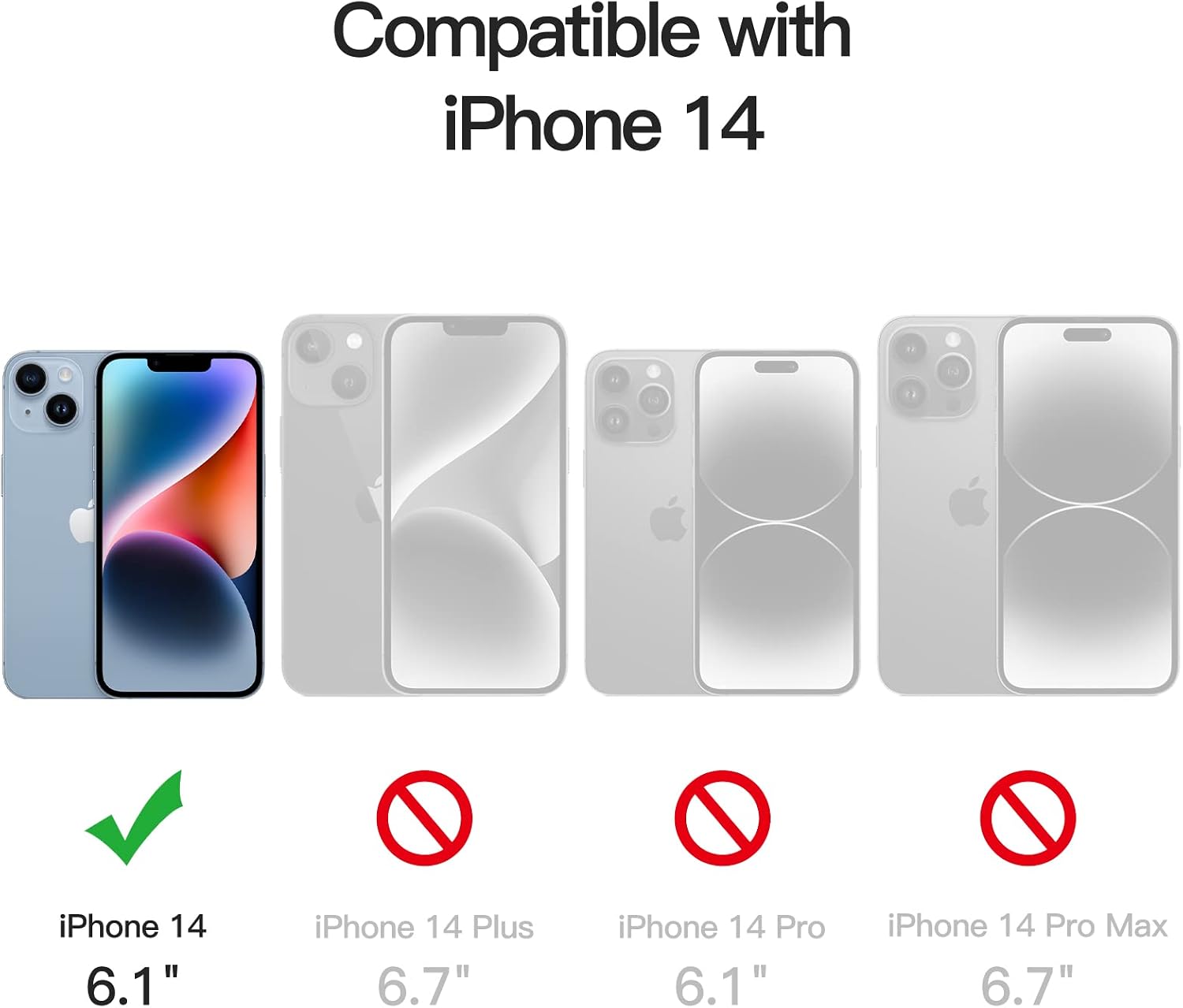 Thumbnail 2 de JETech Full Coverage Screen Protector iPhone 14