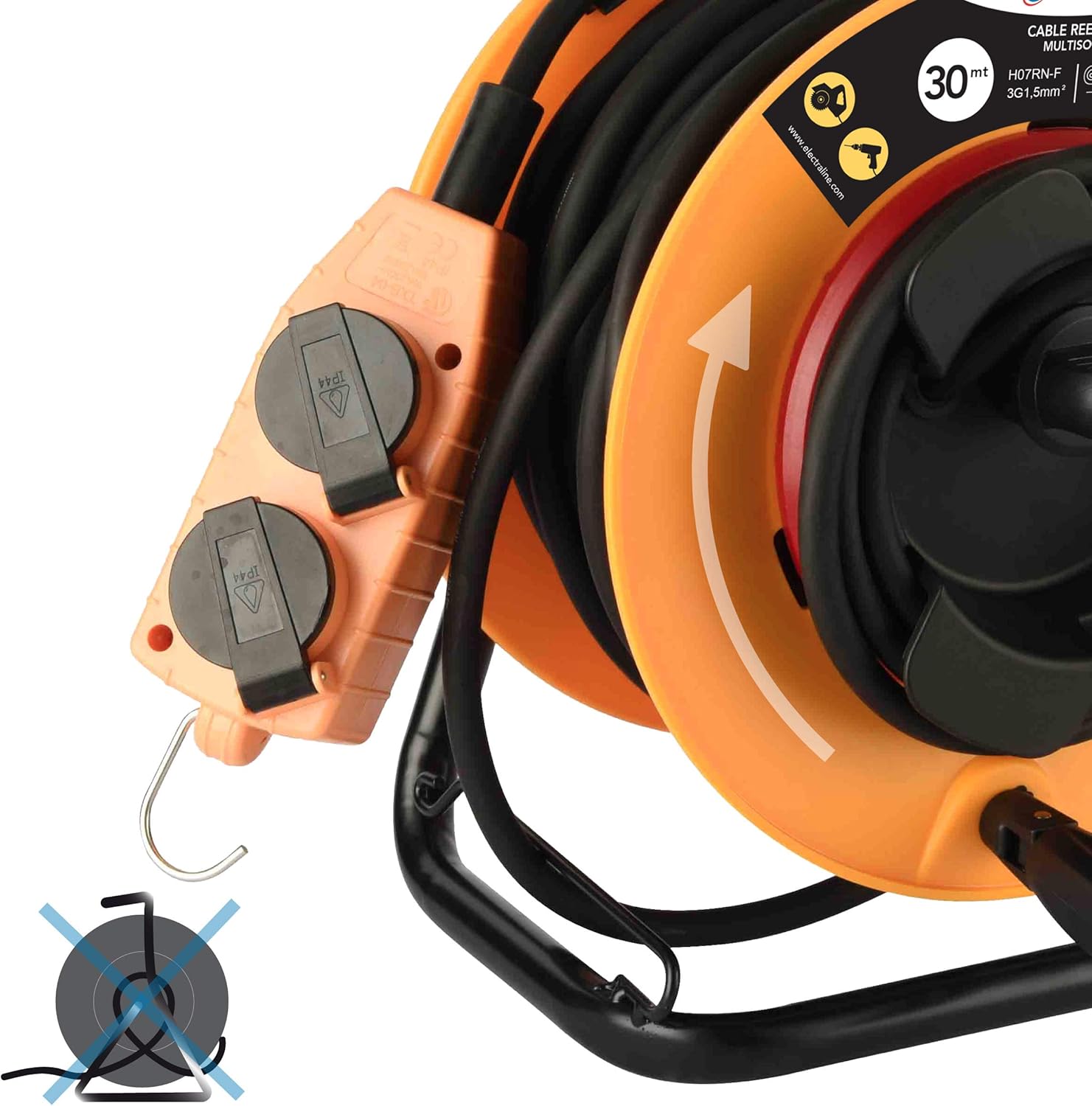 Detalle 1 de Electraline 49211 Avvolgicavo 30 metri