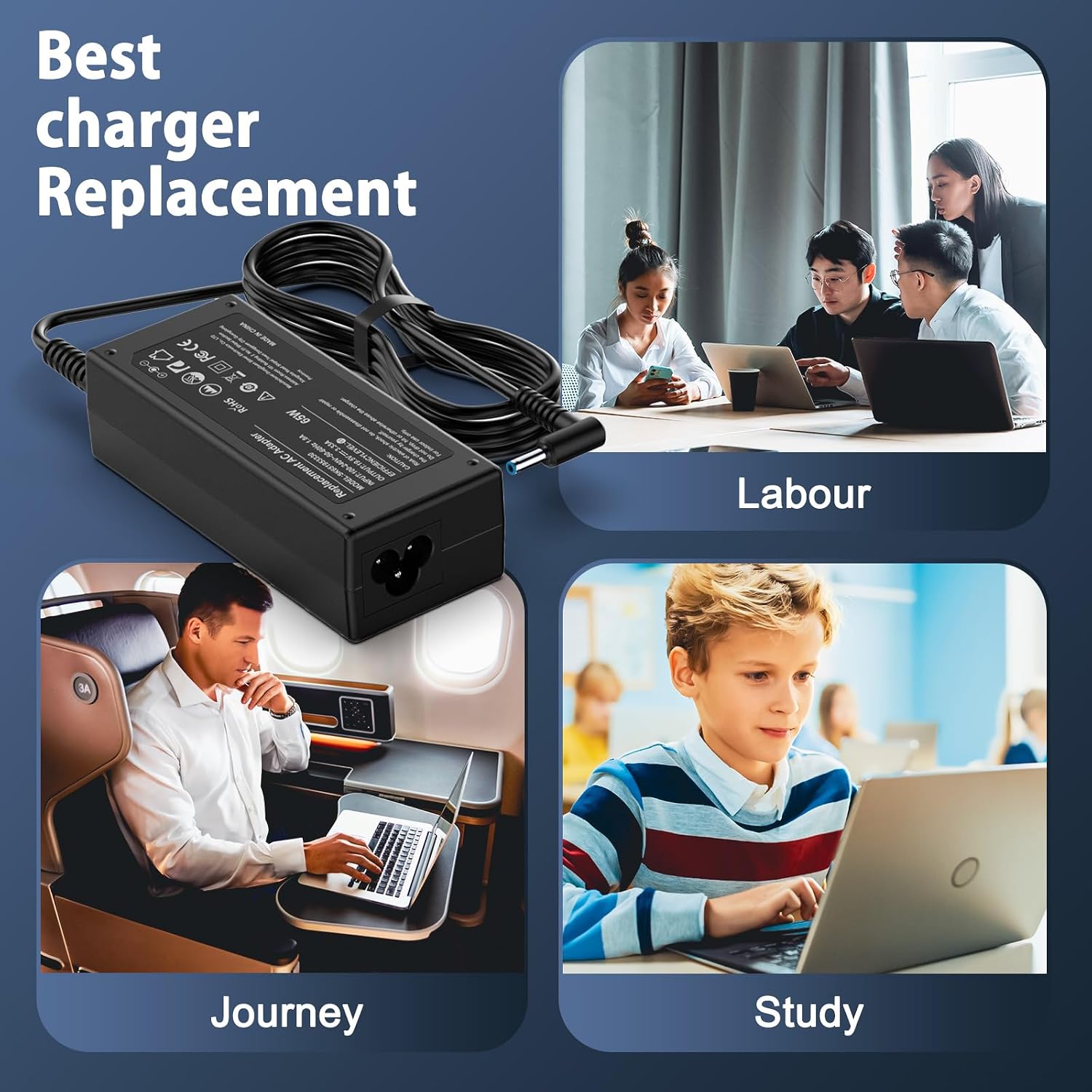 Thumbnail 6 de 65W Laptop Charger Compatible With HP Pavilion